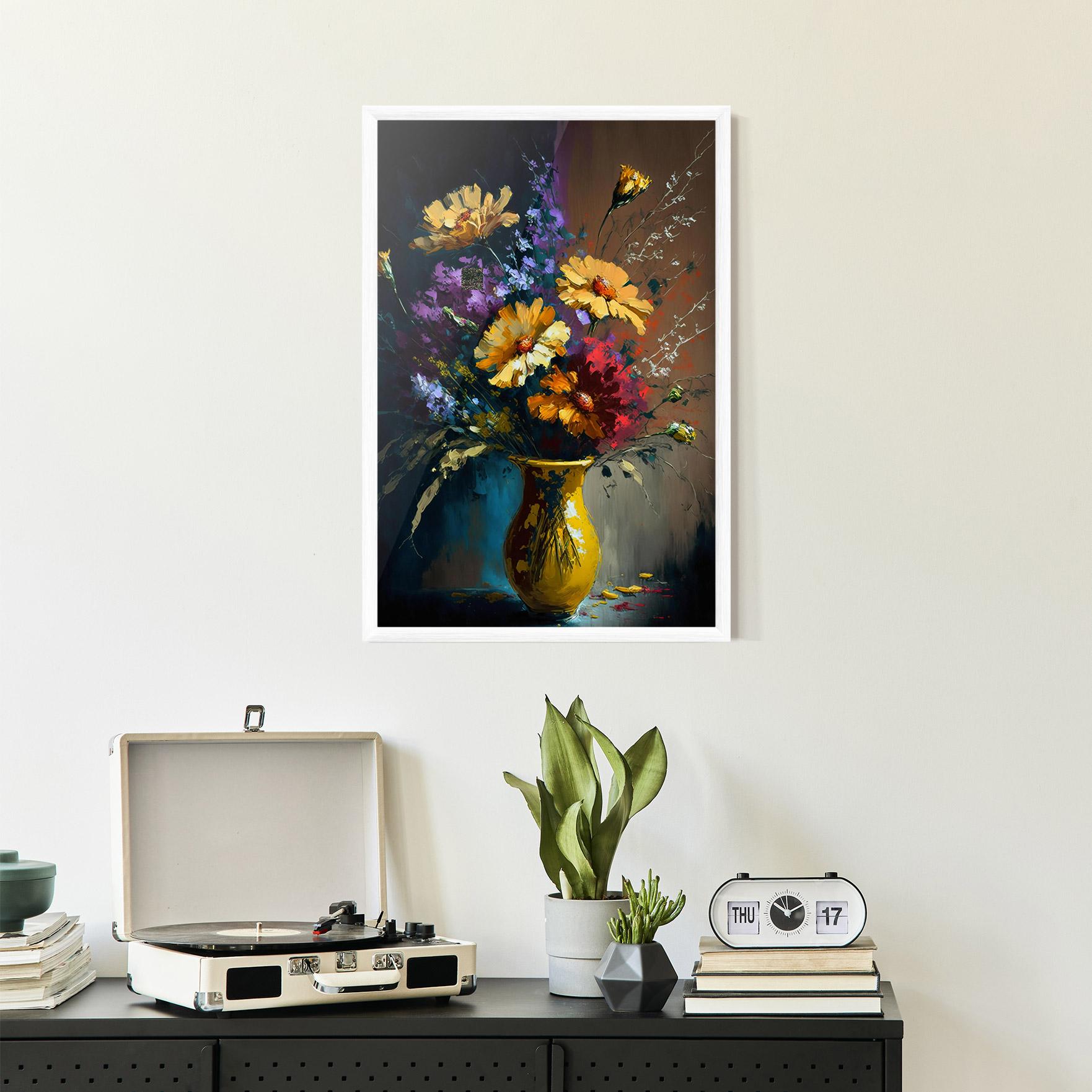 Plakat w Ramie Yellow Art Vase mockup 2