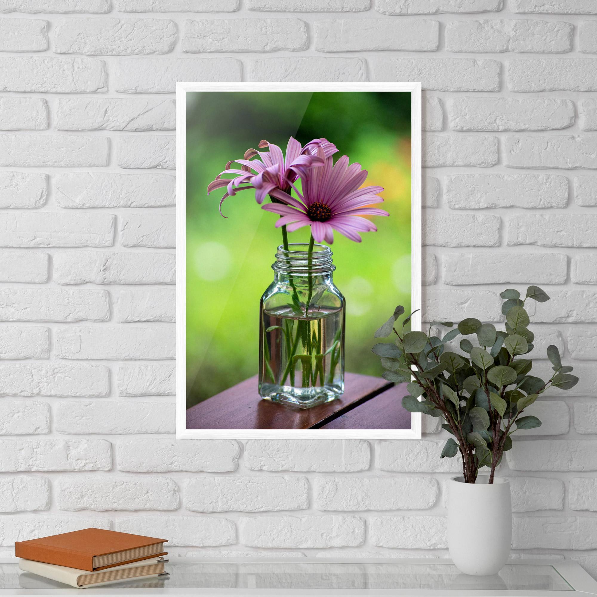 Plakat w Ramie Pink Flower Vase mockup 5