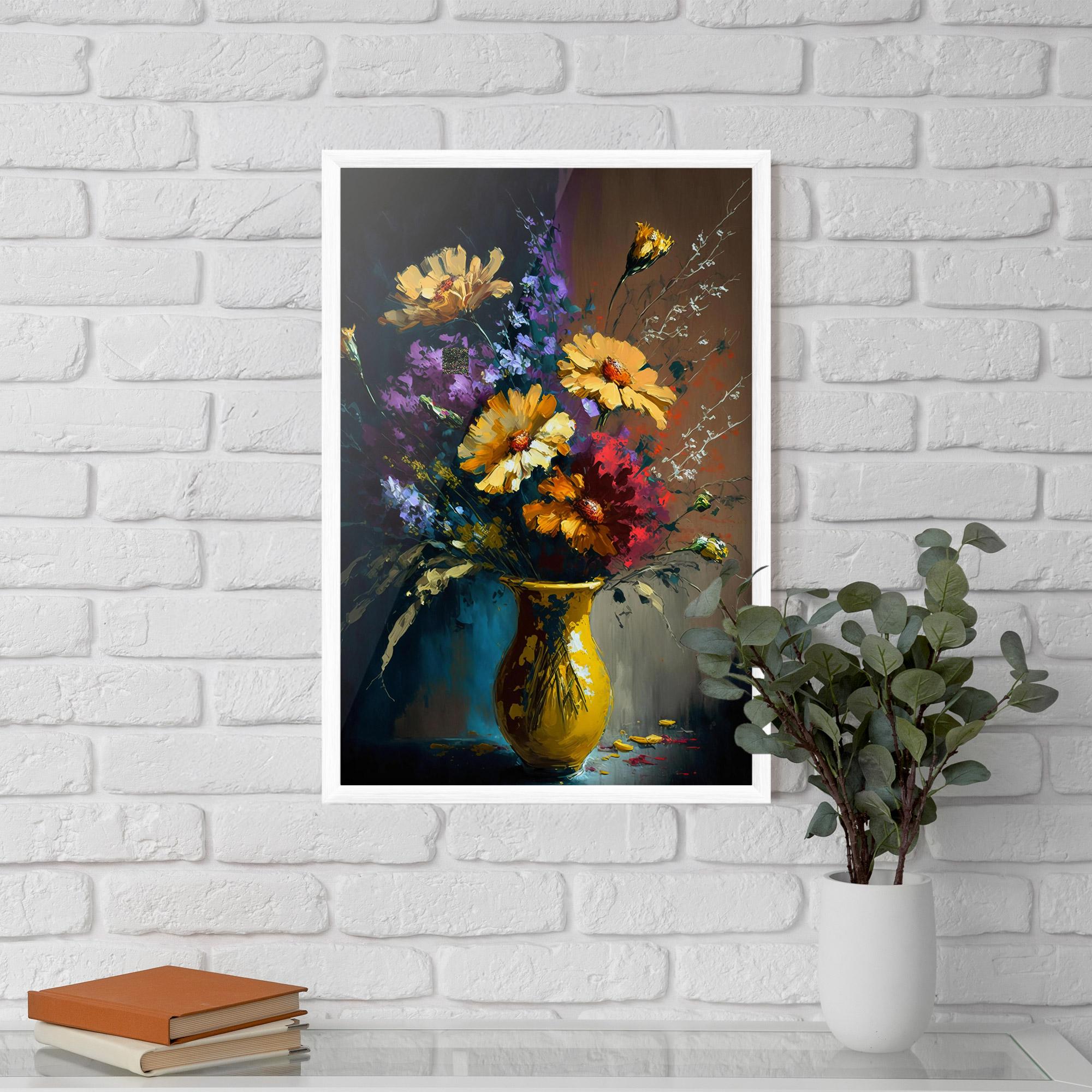 Plakat w Ramie Yellow Art Vase mockup 5