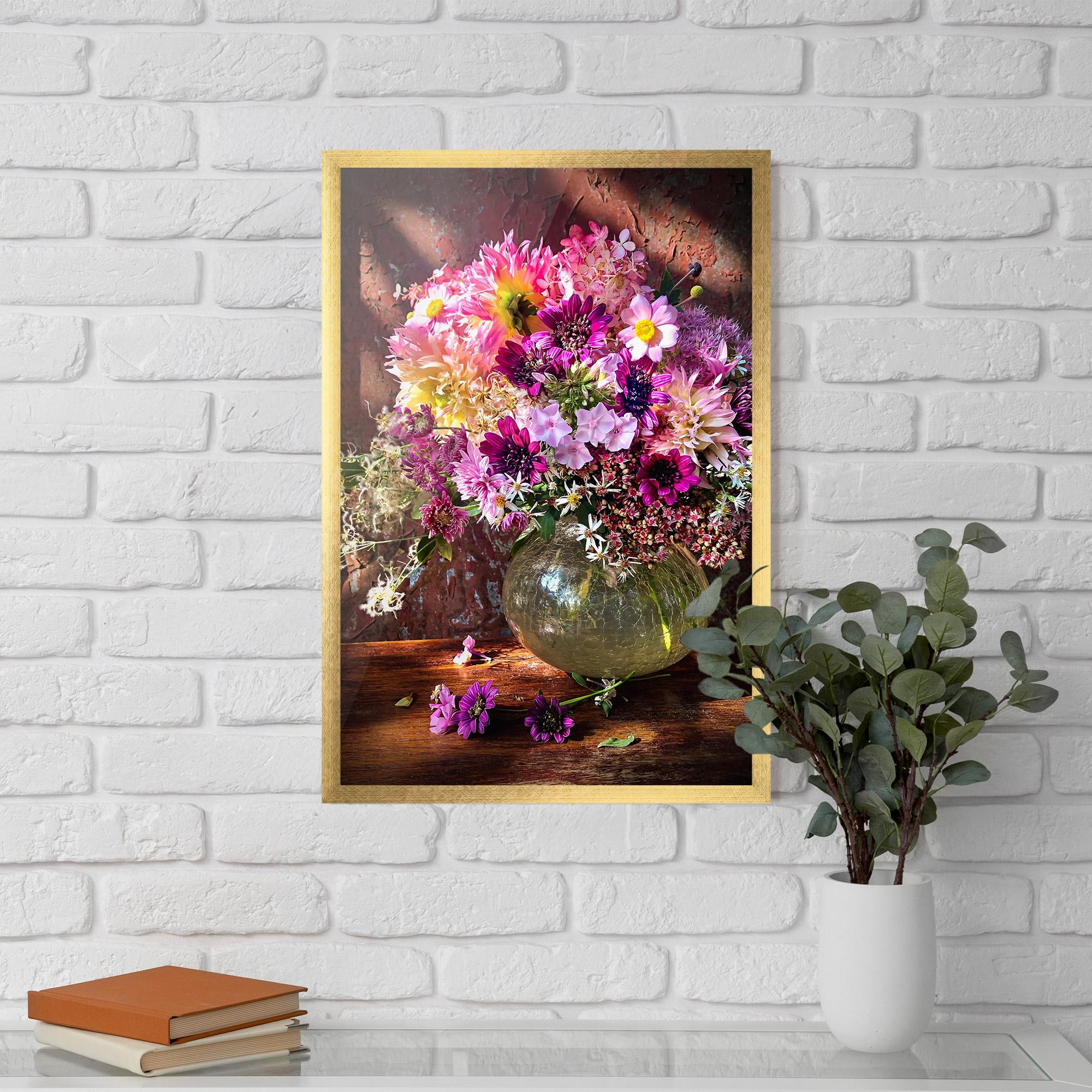 Plakat w Ramie Purple Flowers Vasw mockup 5