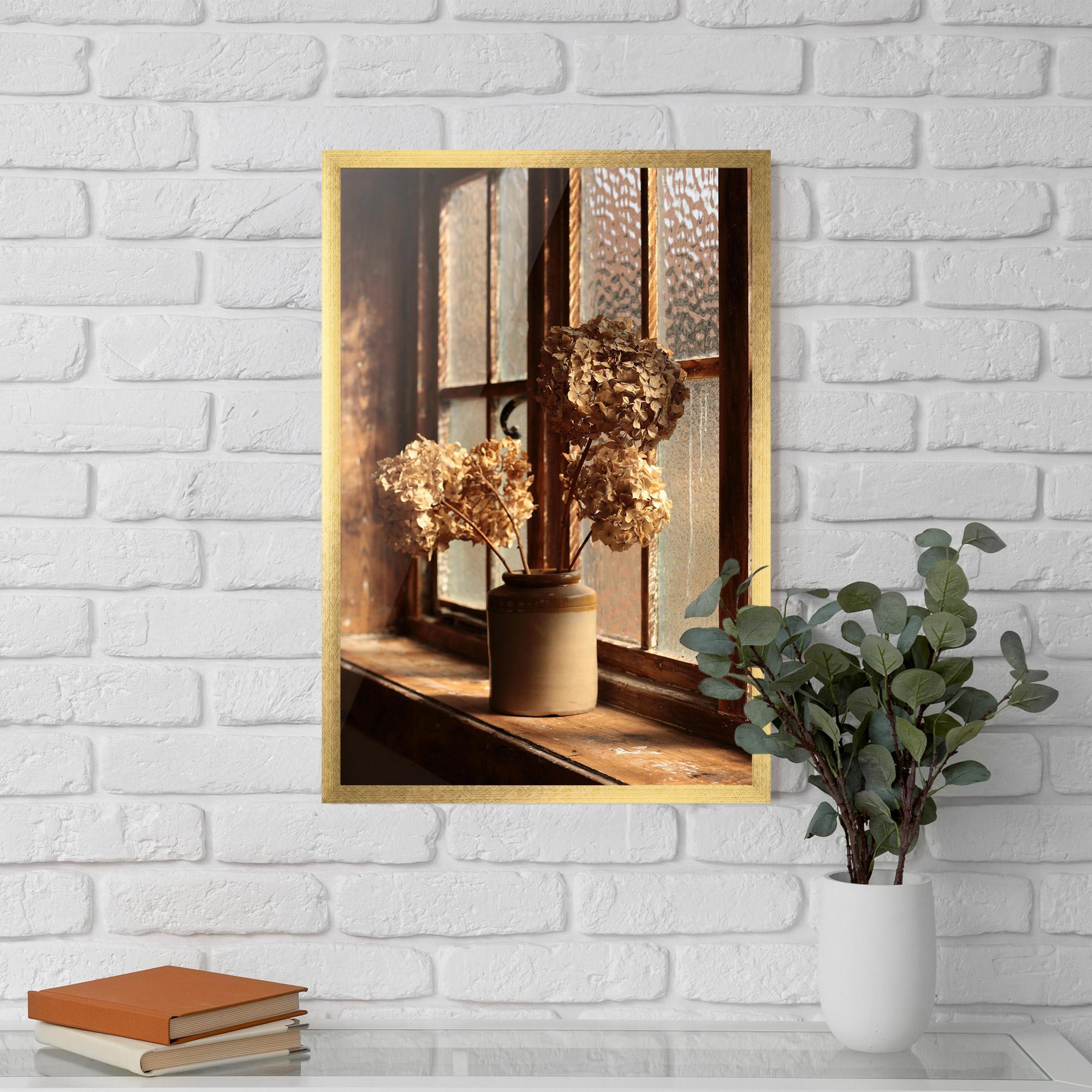 Plakat w Ramie Vintage Vase Flowers mockup 5