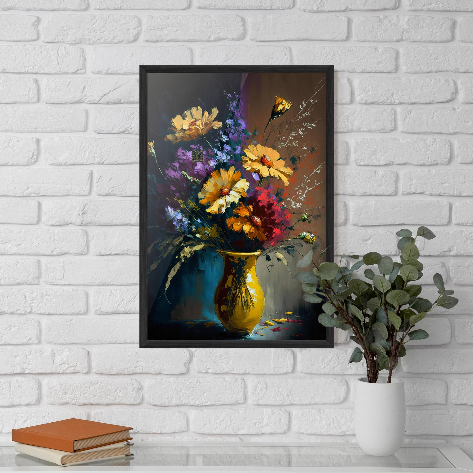 Plakat w Ramie Yellow Art Vase mockup 5