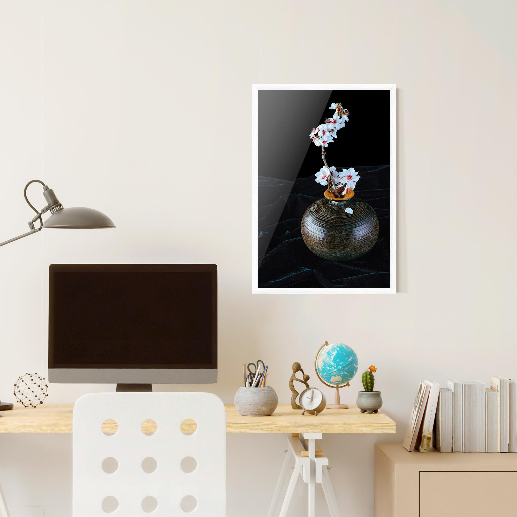 Plakat w Ramie Brown Vase Flowers mockup 6