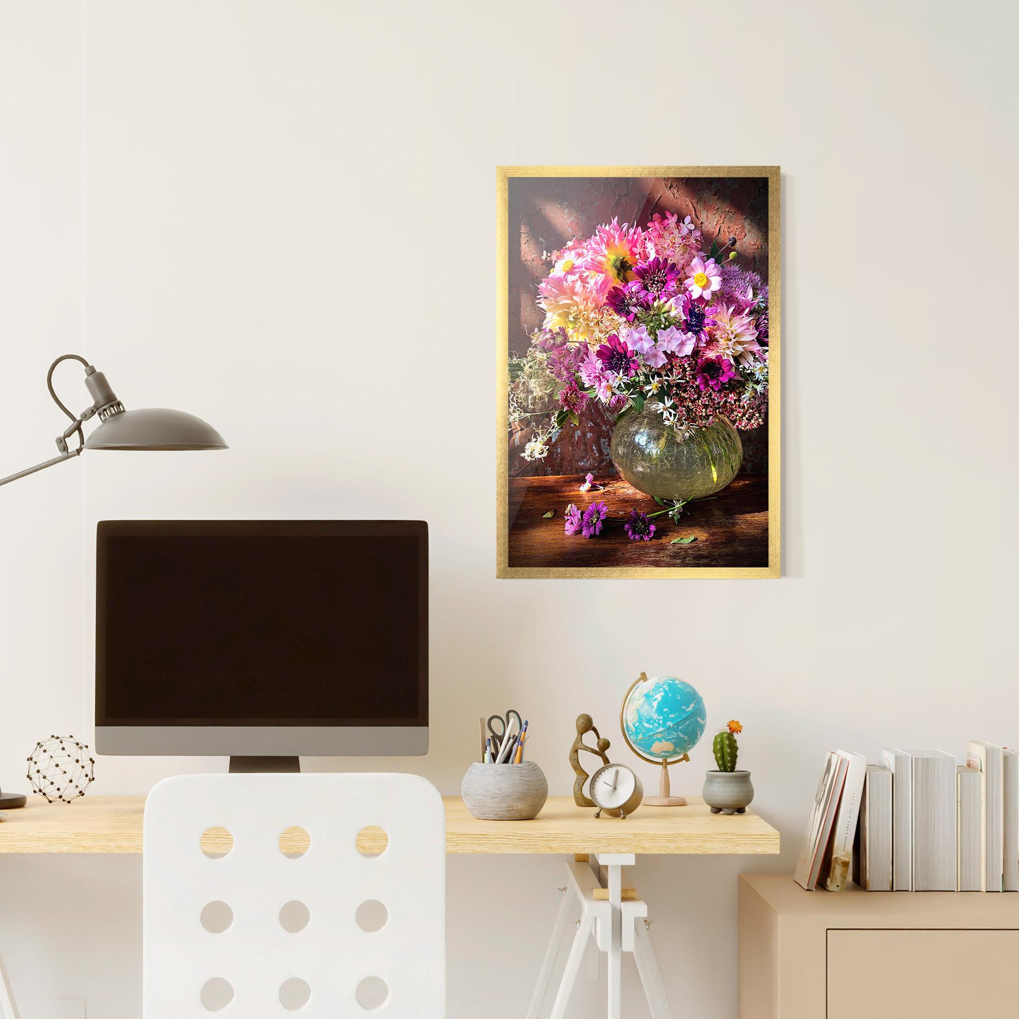 Plakat w Ramie Purple Flowers Vasw mockup 6