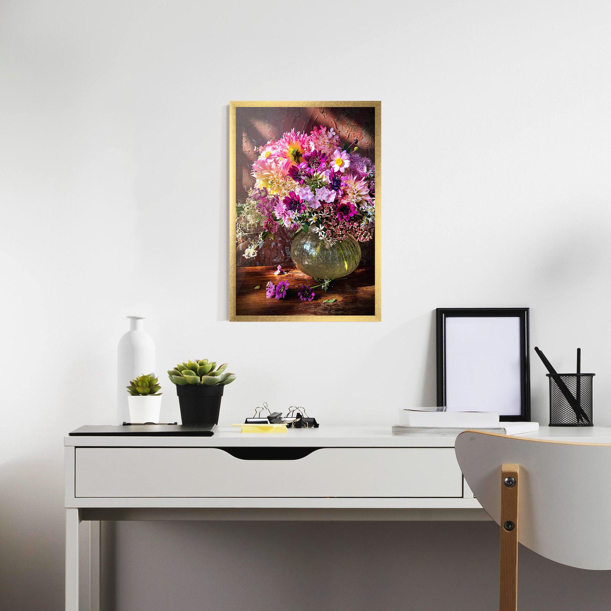 Plakat w Ramie Purple Flowers Vasw mockup 7
