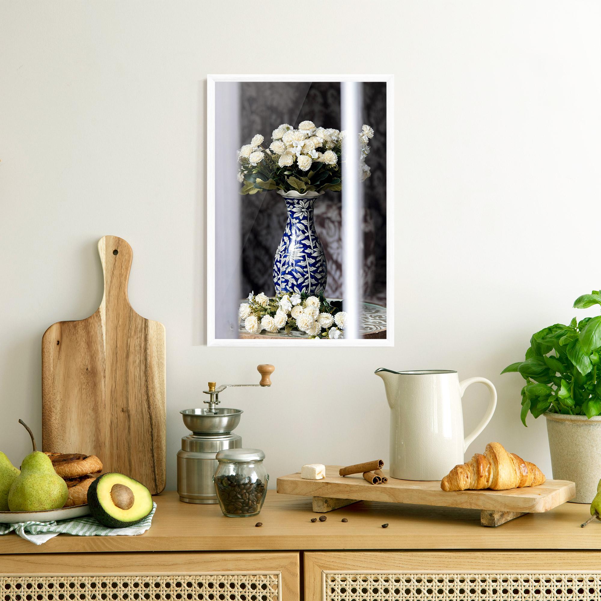 Plakat w Ramie Blue Patern Vase mockup 8