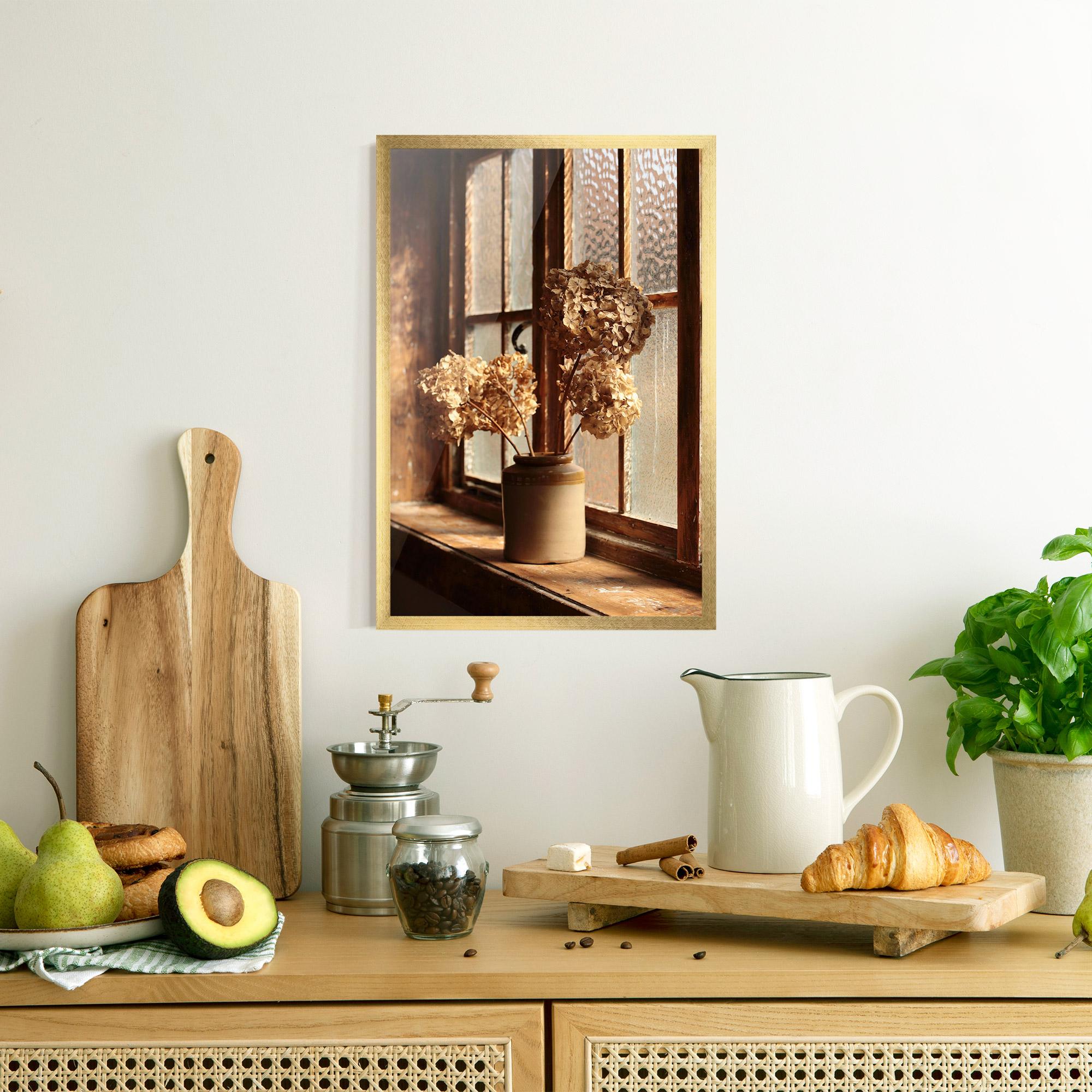 Plakat w Ramie Vintage Vase Flowers mockup 8