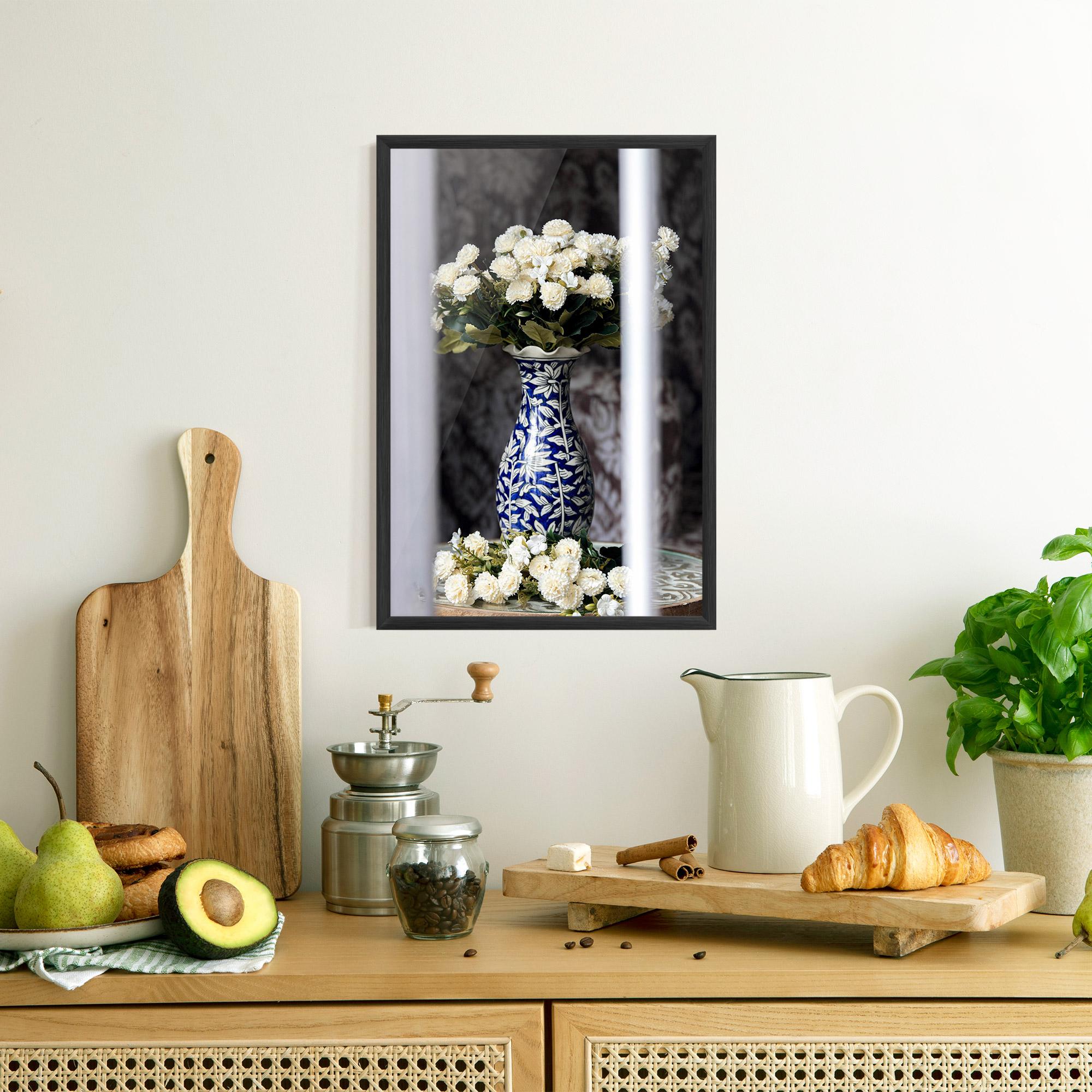 Plakat w Ramie Blue Patern Vase mockup 8