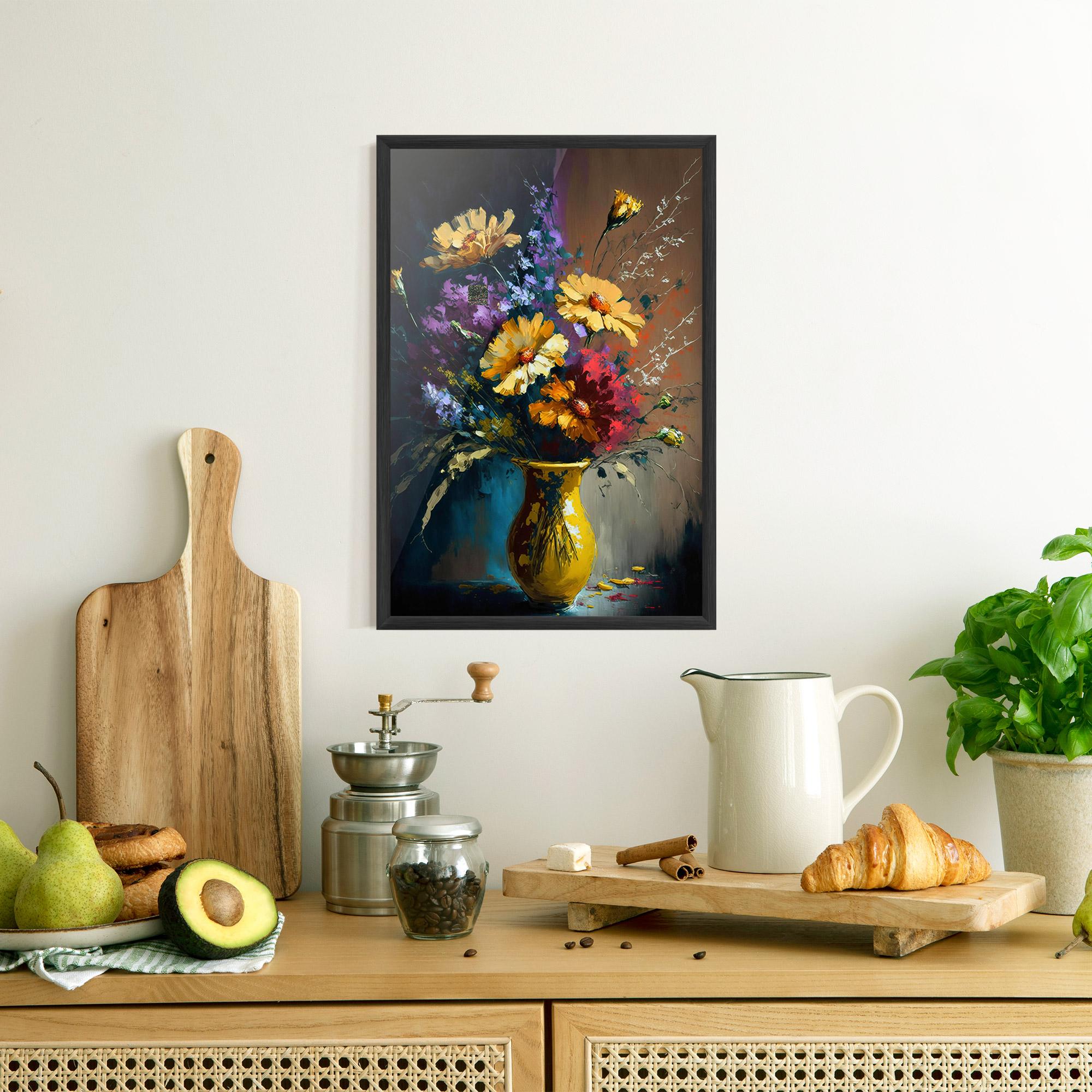 Plakat w Ramie Yellow Art Vase mockup 8