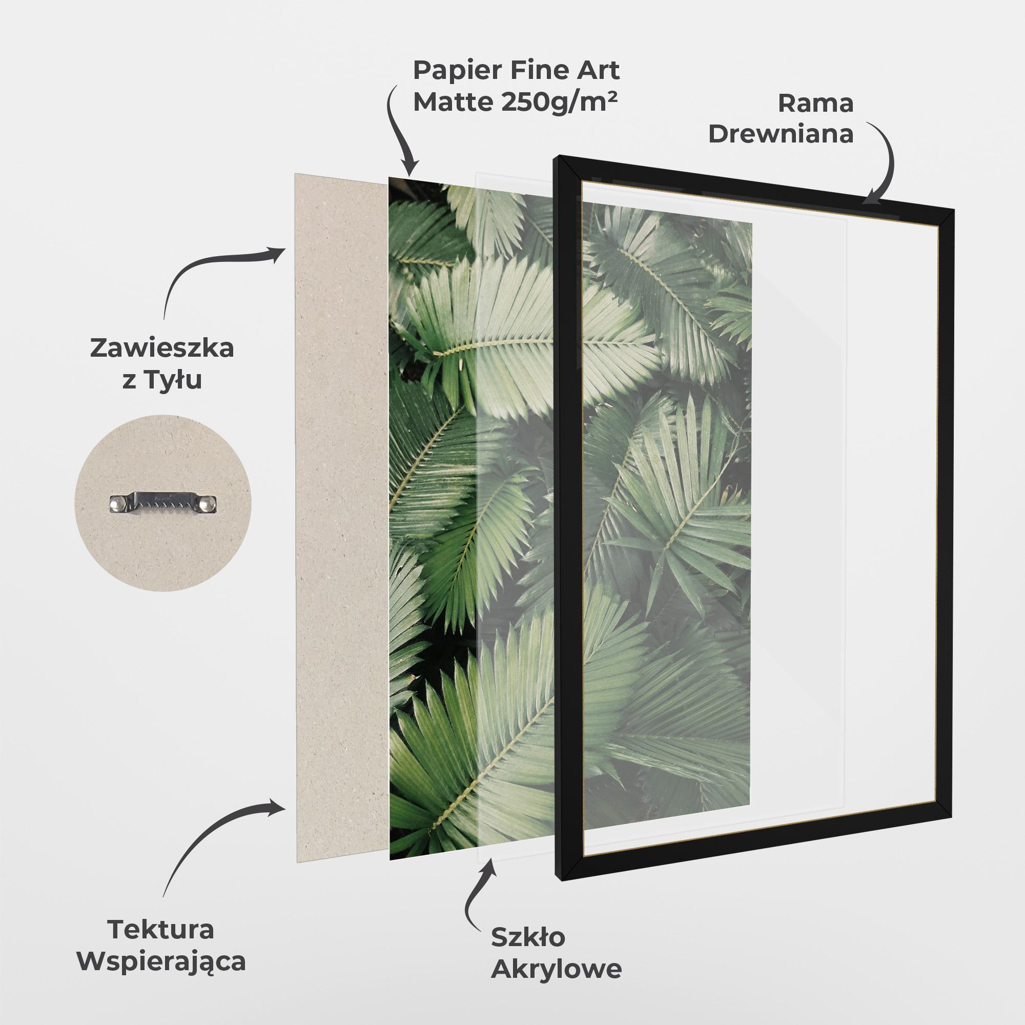 Plakat w Ramie Green Leaves mockup 1