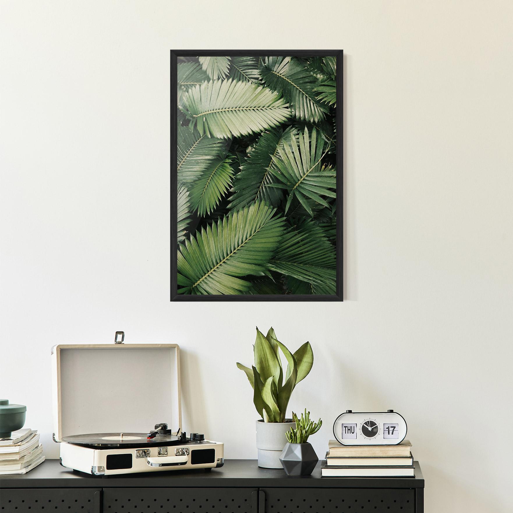 Plakat w Ramie Green Leaves mockup 2