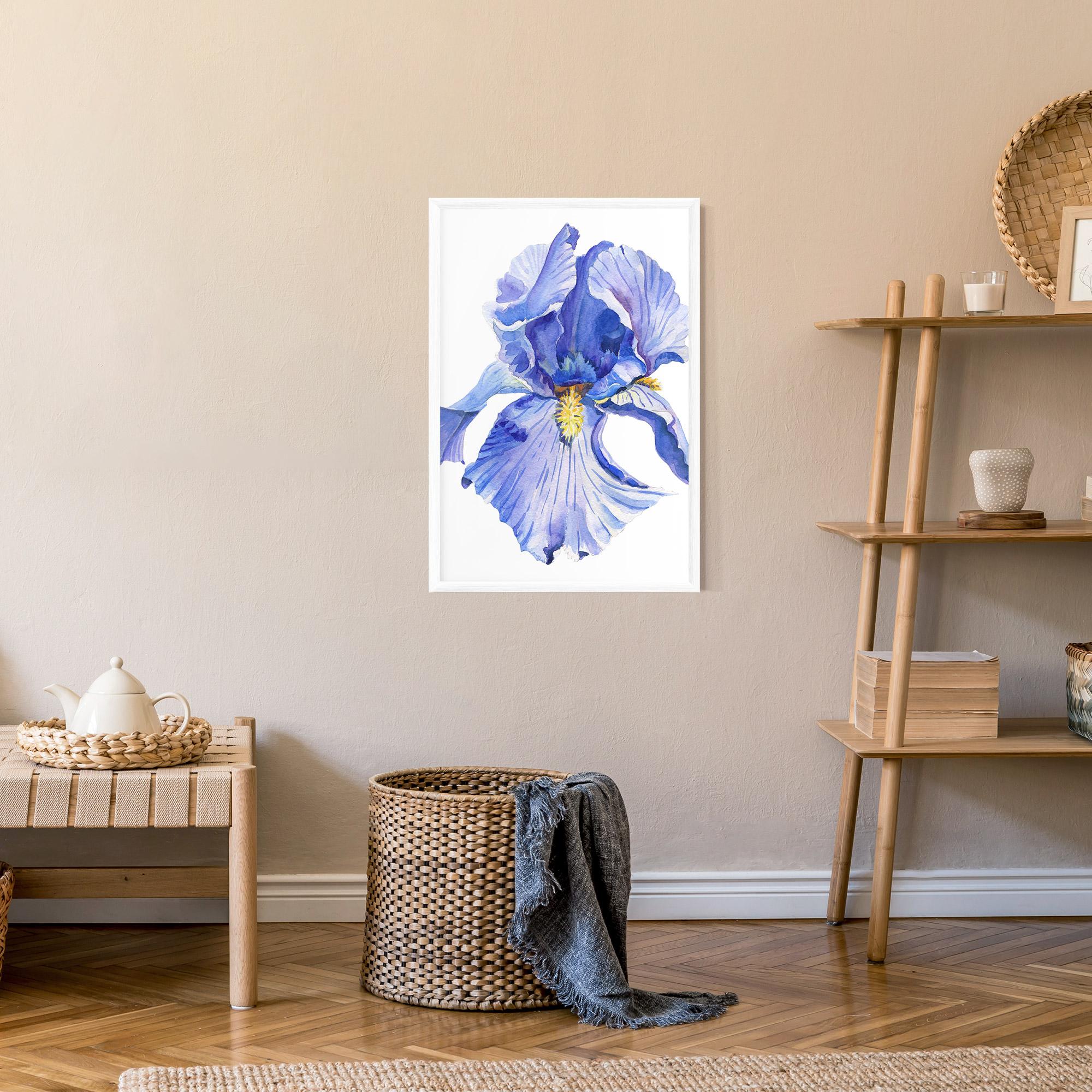 Plakat w Ramie Purple Iris On White mockup 9