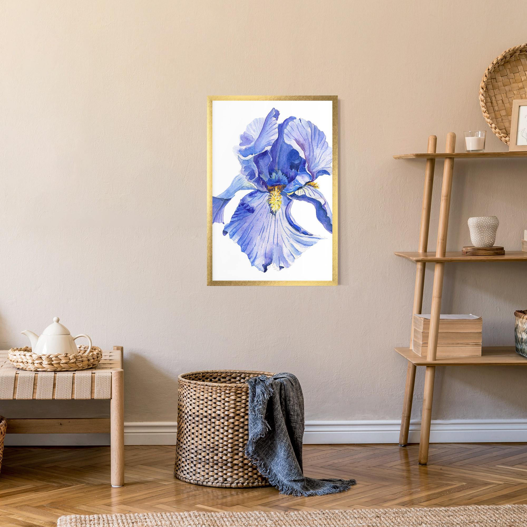 Plakat w Ramie Purple Iris On White mockup 9