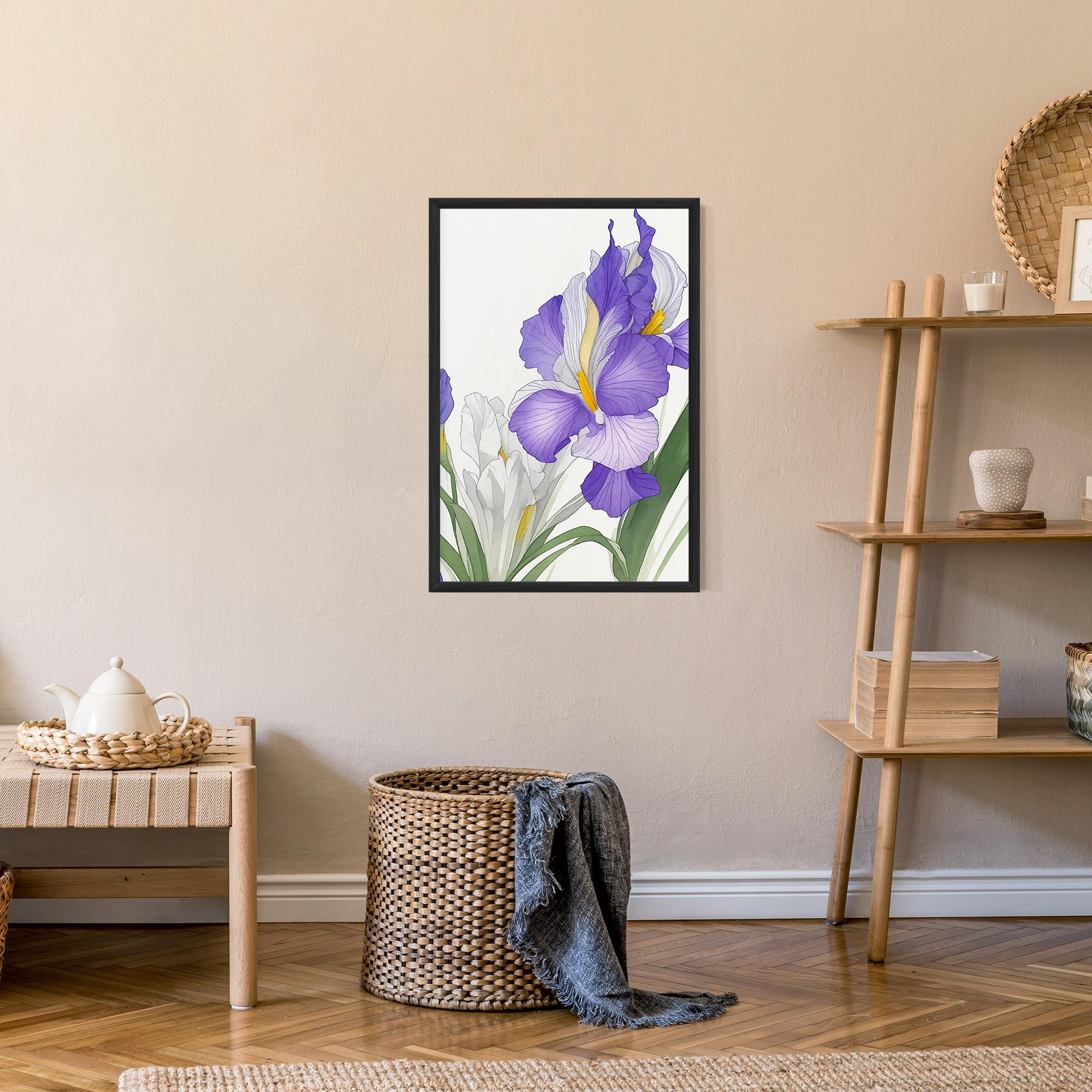 Plakat w Ramie Irirs Hand Drawn mockup 9