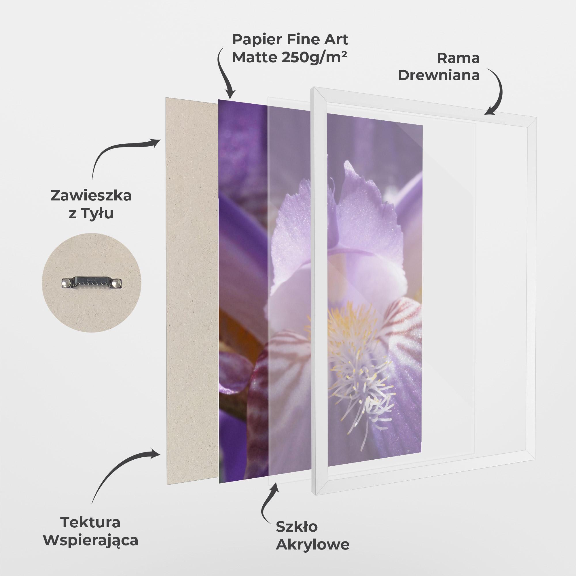 Plakat w Ramie Purple Iris Close Up mockup 1