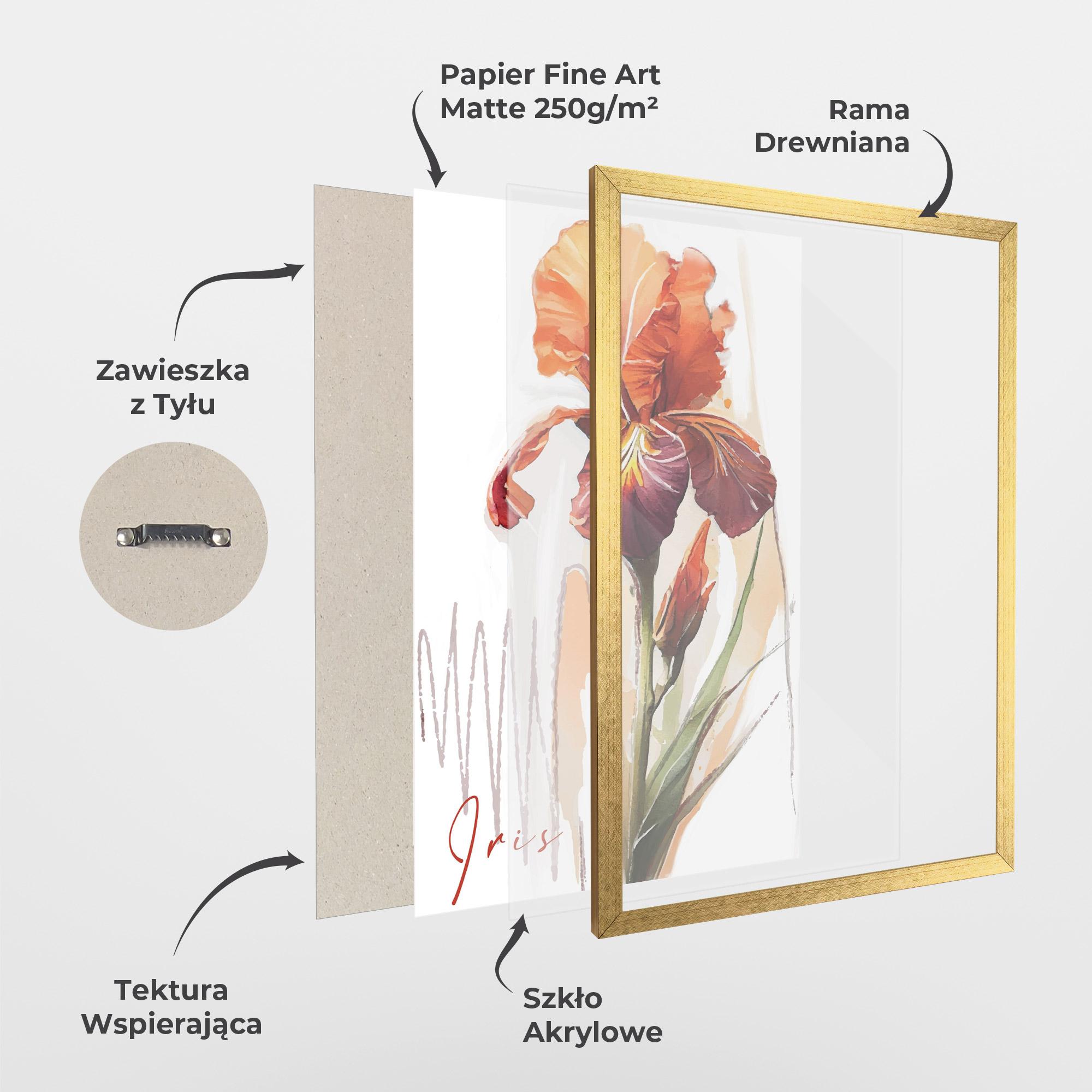 Plakat w Ramie Orange Iris mockup 1