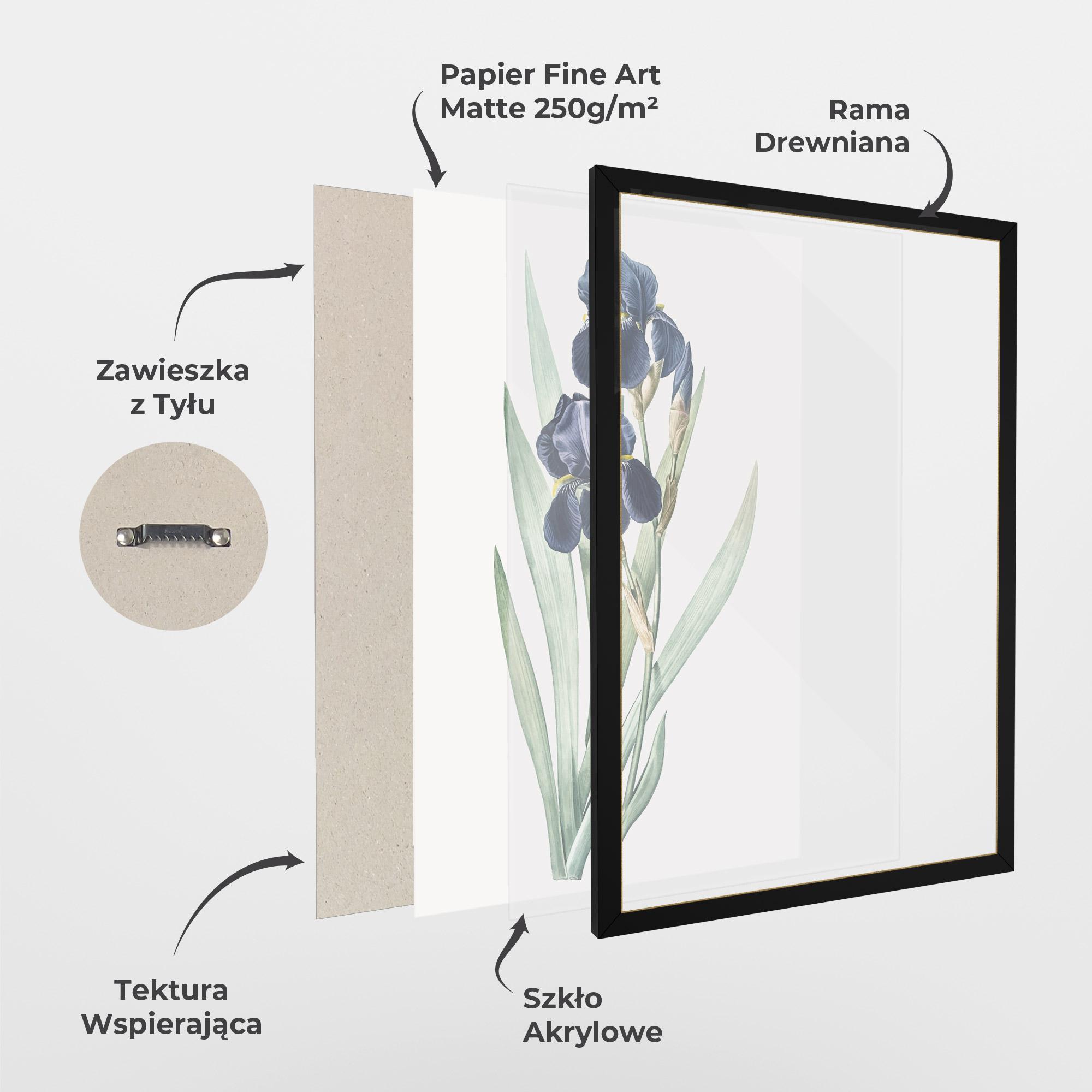 Plakat w Ramie Dark Blue Iris mockup 1
