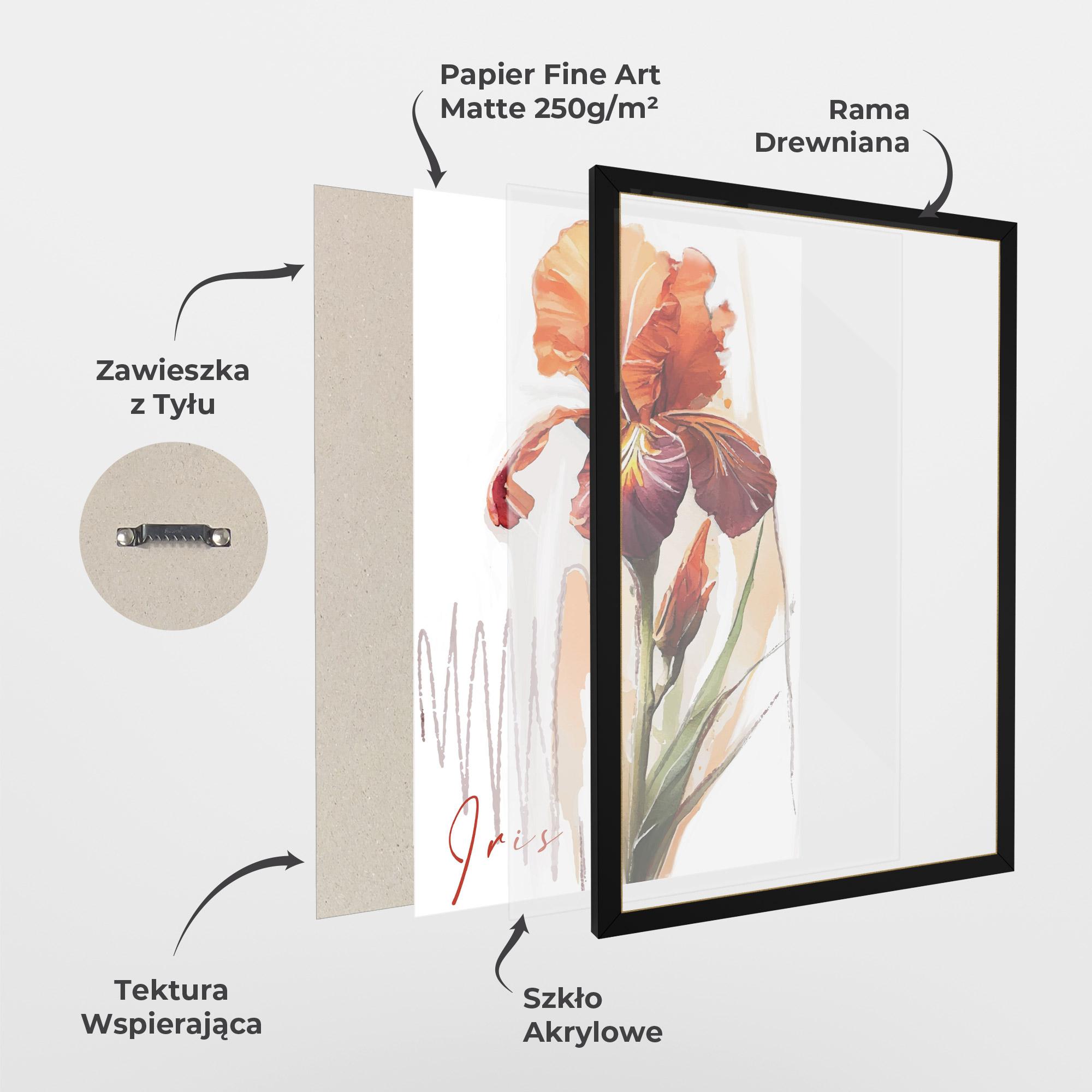 Plakat w Ramie Orange Iris mockup 1
