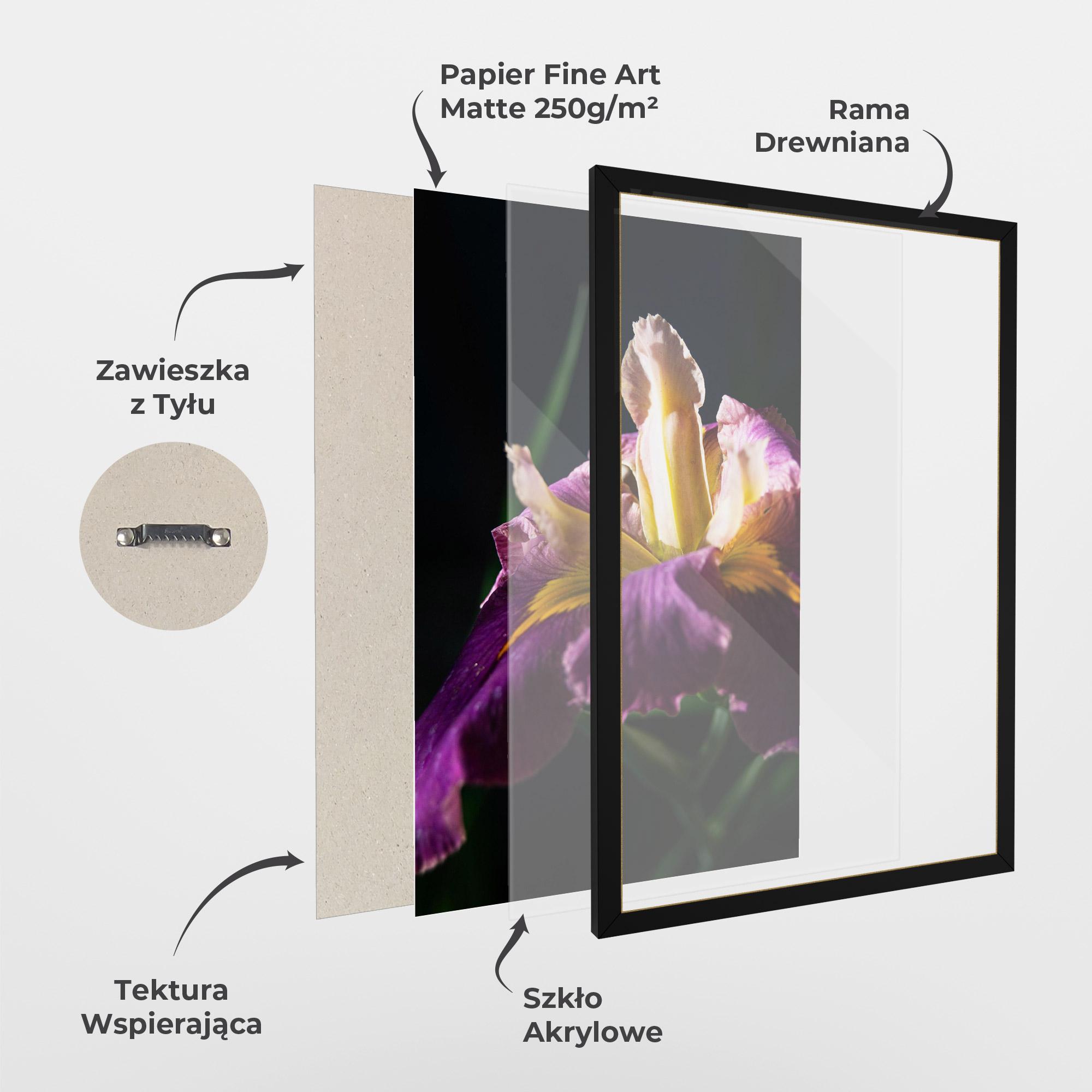 Plakat w Ramie Pastel Yellow Iris mockup 1