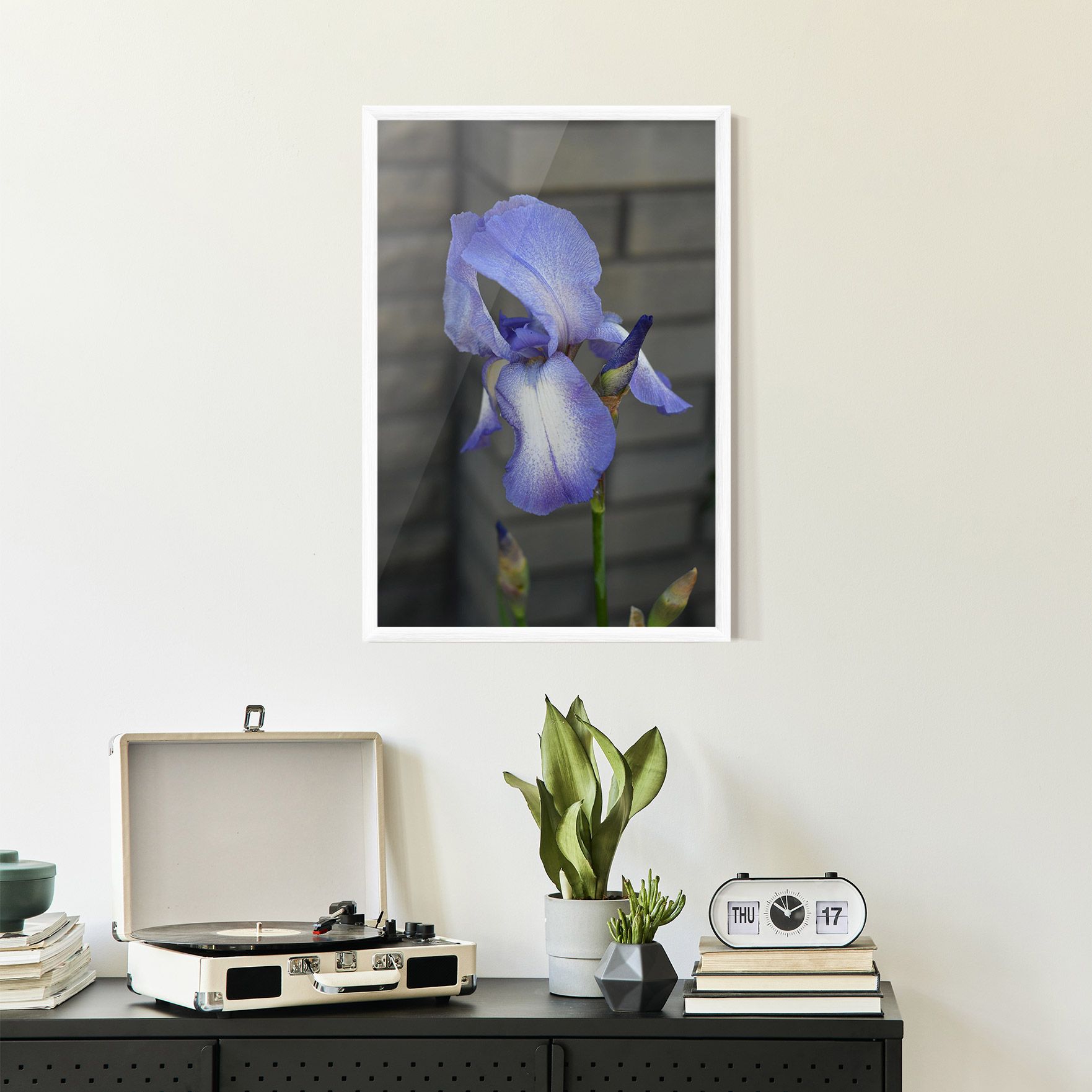 Purple Iris On Gray mockup 2