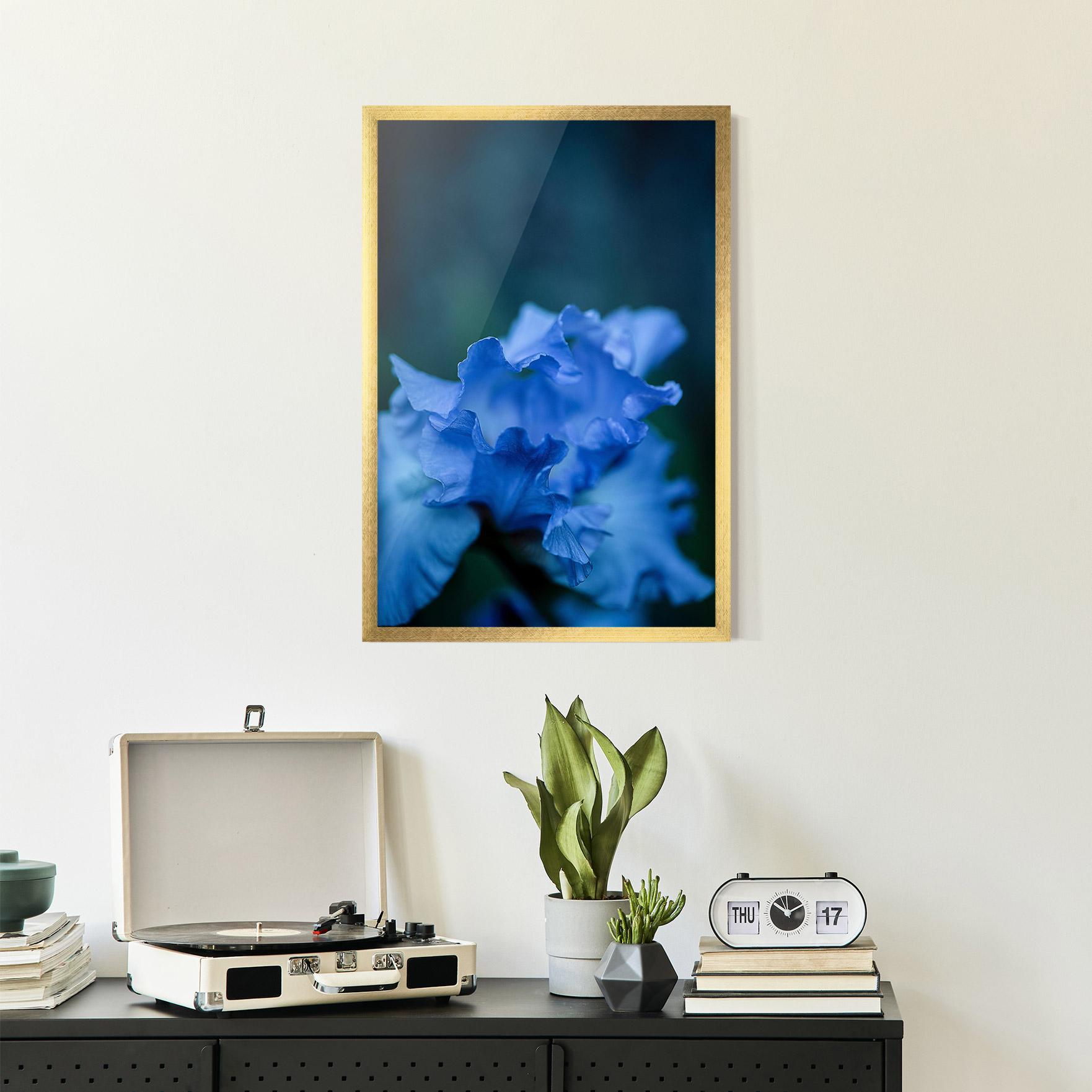 Plakat w Ramie Ocean Blue Iris mockup 2