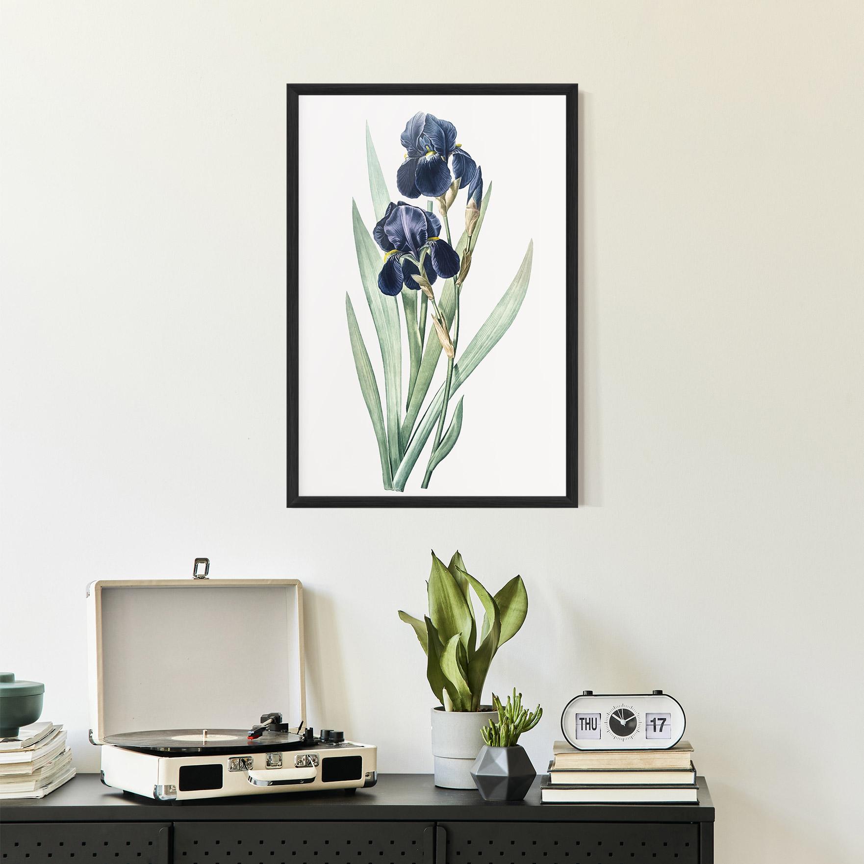 Plakat w Ramie Dark Blue Iris mockup 2