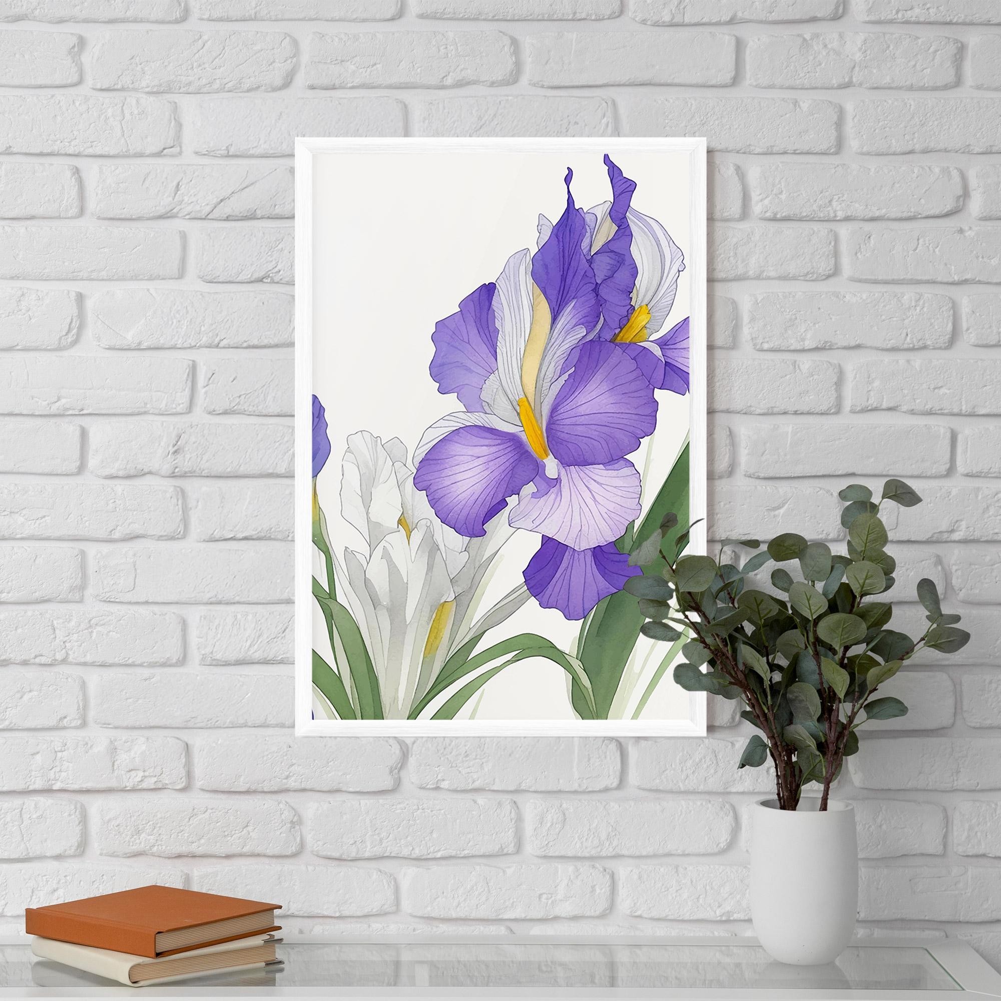 Plakat w Ramie Irirs Hand Drawn mockup 5