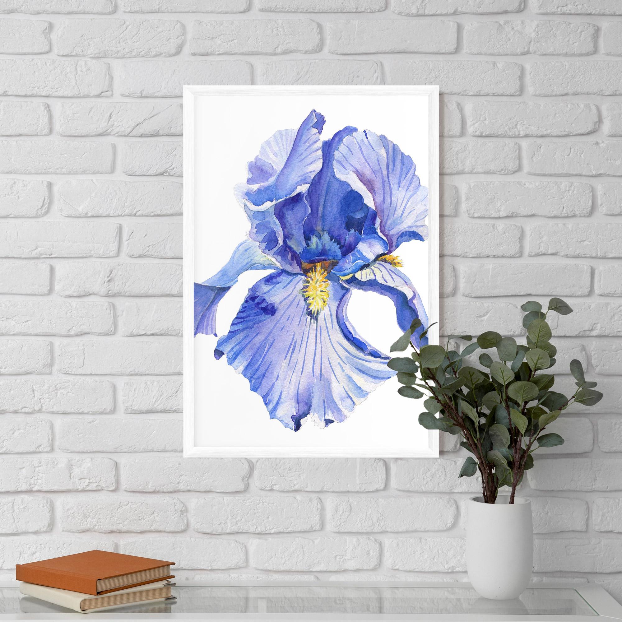 Plakat w Ramie Purple Iris On White mockup 5