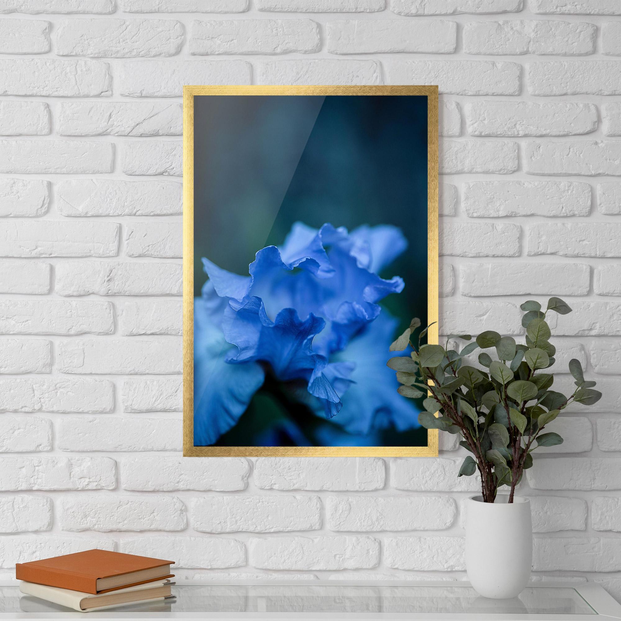 Plakat w Ramie Ocean Blue Iris mockup 5