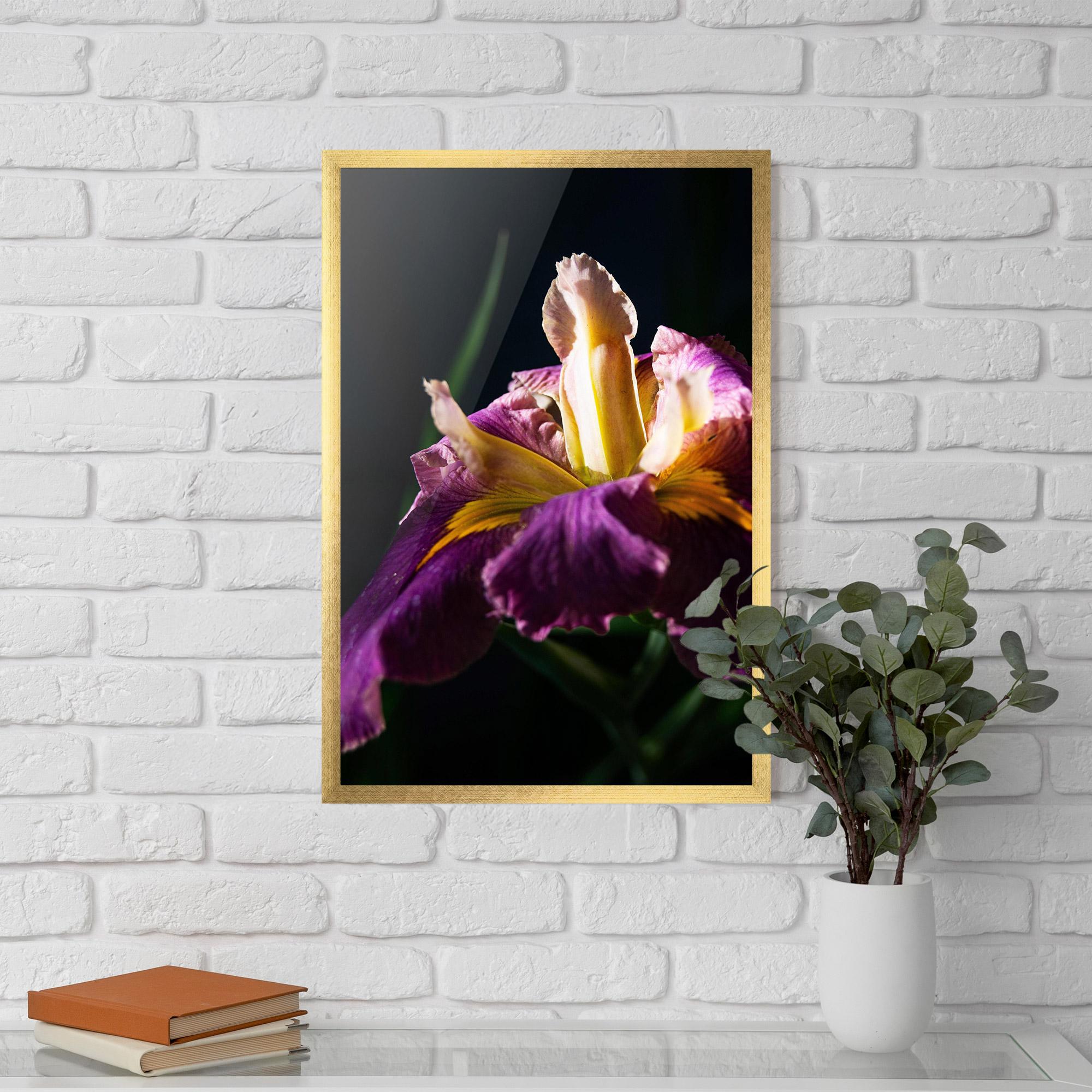 Plakat w Ramie Pastel Yellow Iris mockup 5