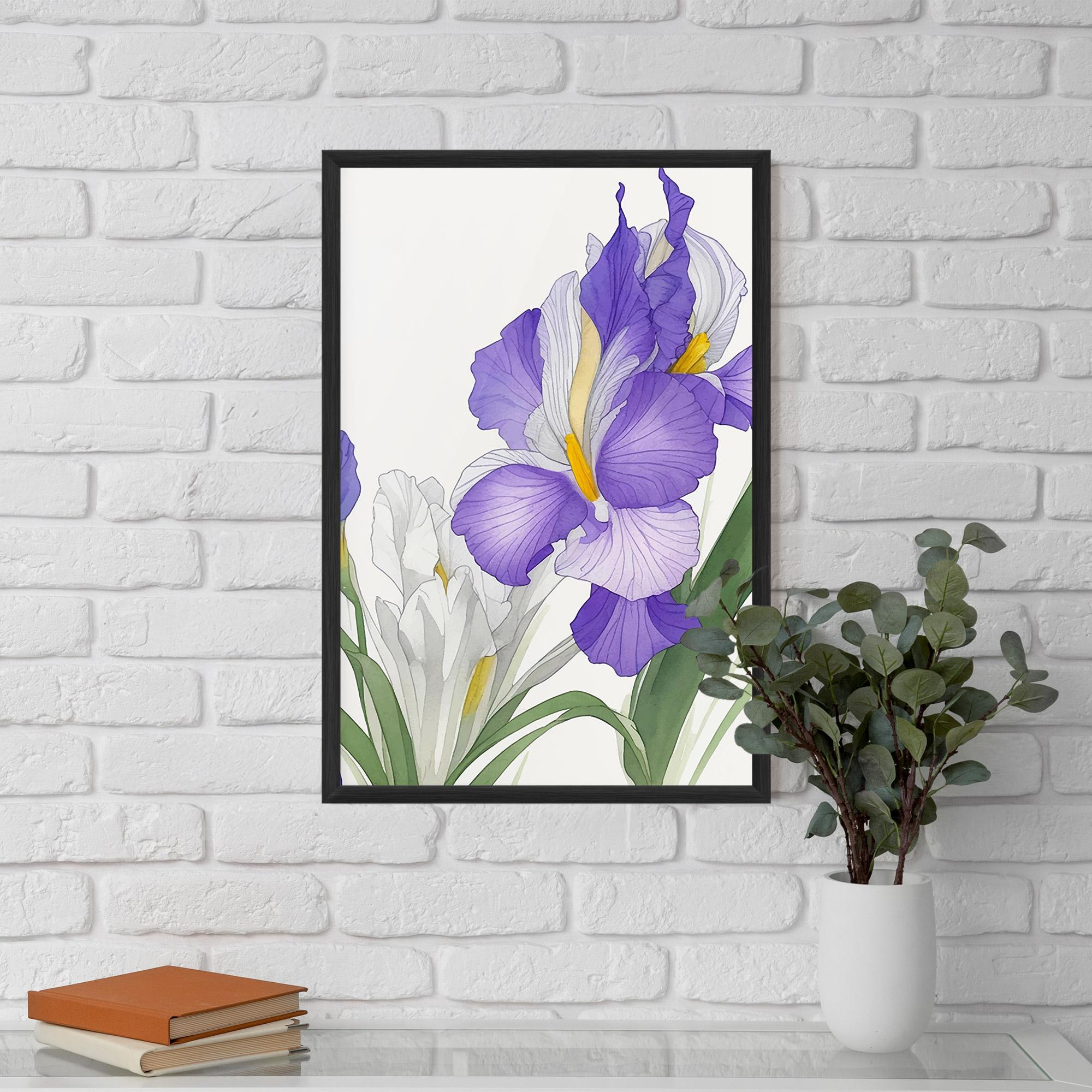 Plakat w Ramie Irirs Hand Drawn mockup 5