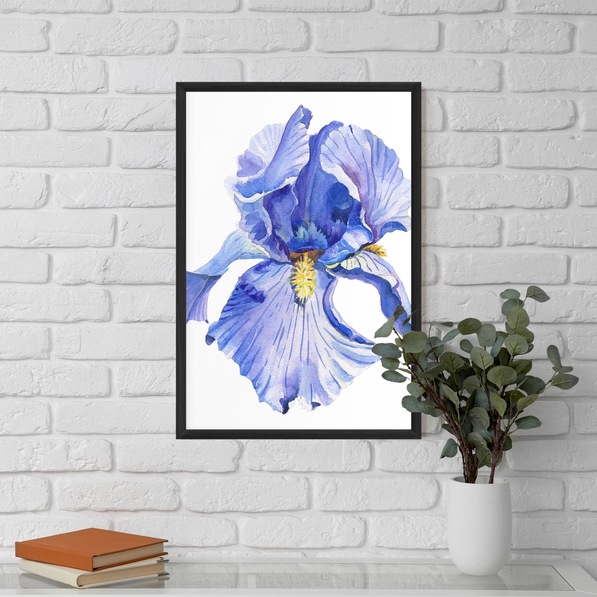 Plakat w Ramie Purple Iris On White mockup 5