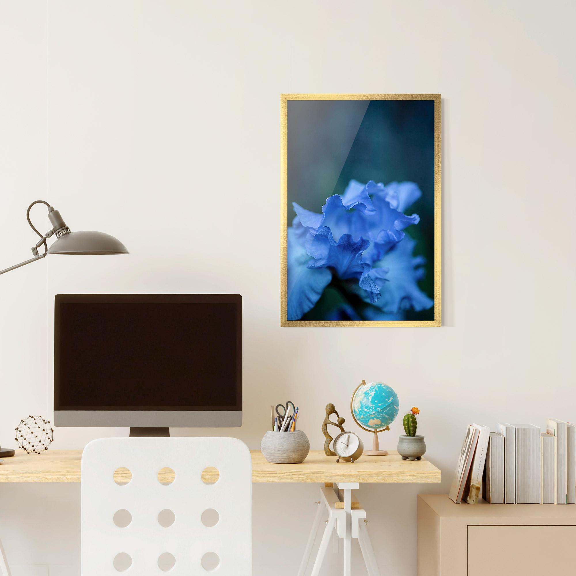 Plakat w Ramie Ocean Blue Iris mockup 6