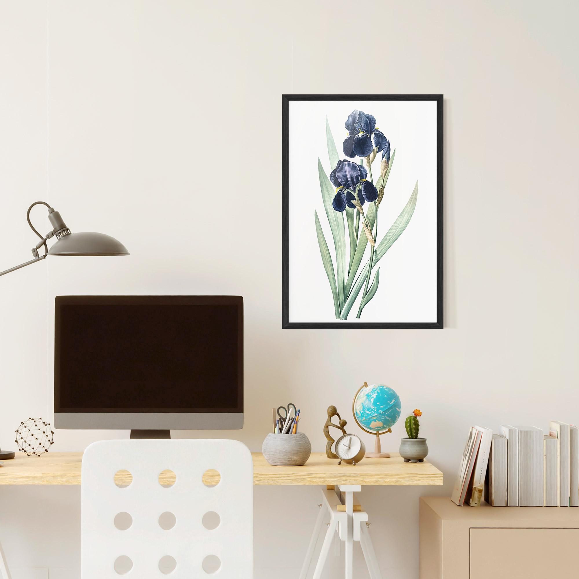 Plakat w Ramie Dark Blue Iris mockup 6