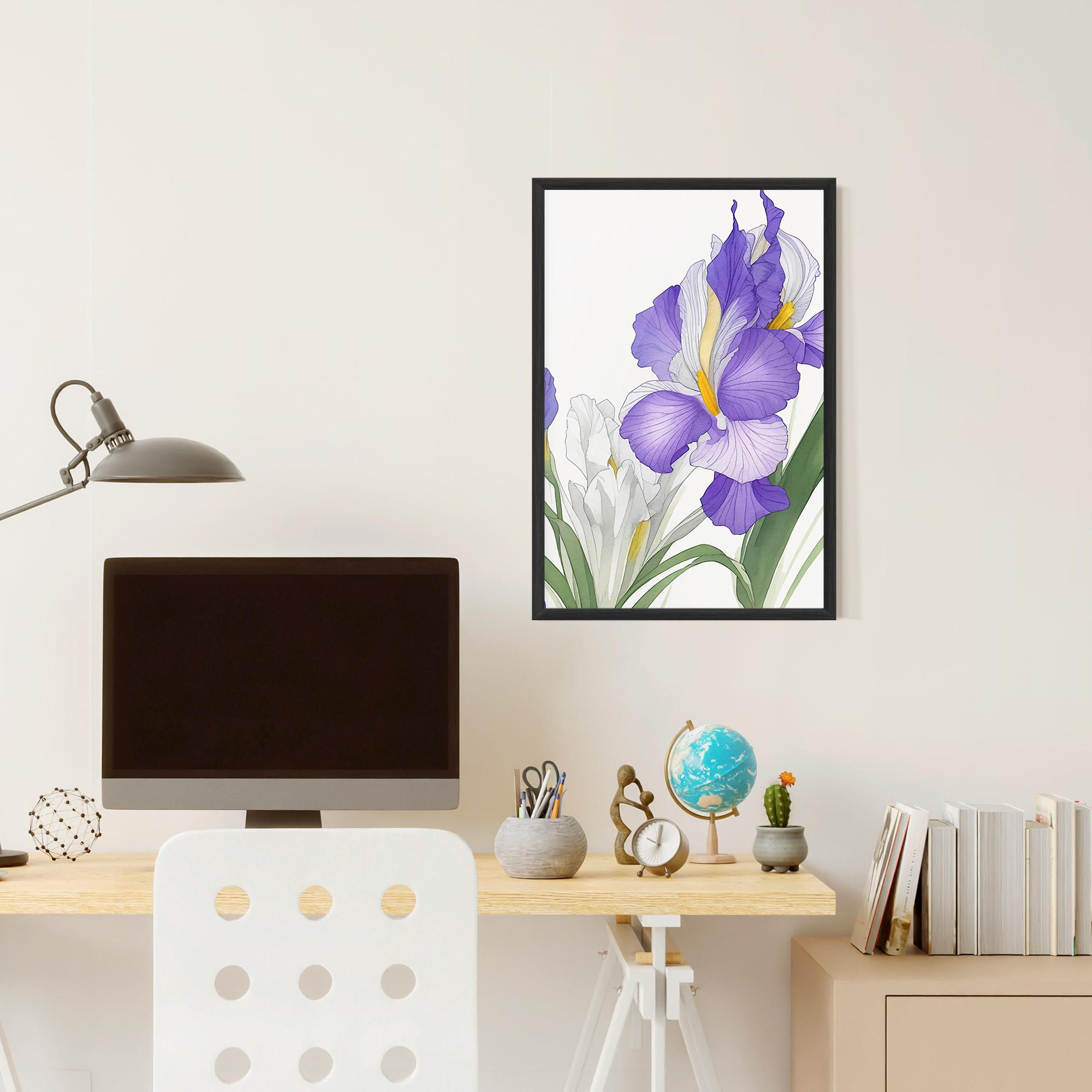 Plakat w Ramie Irirs Hand Drawn mockup 6