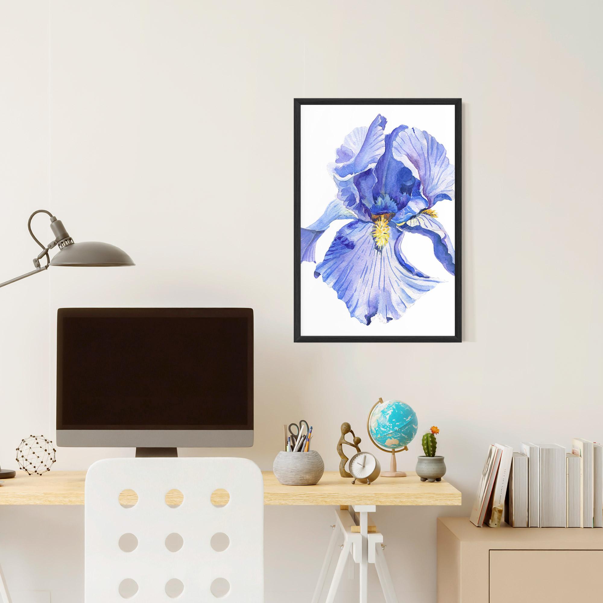Plakat w Ramie Purple Iris On White mockup 6