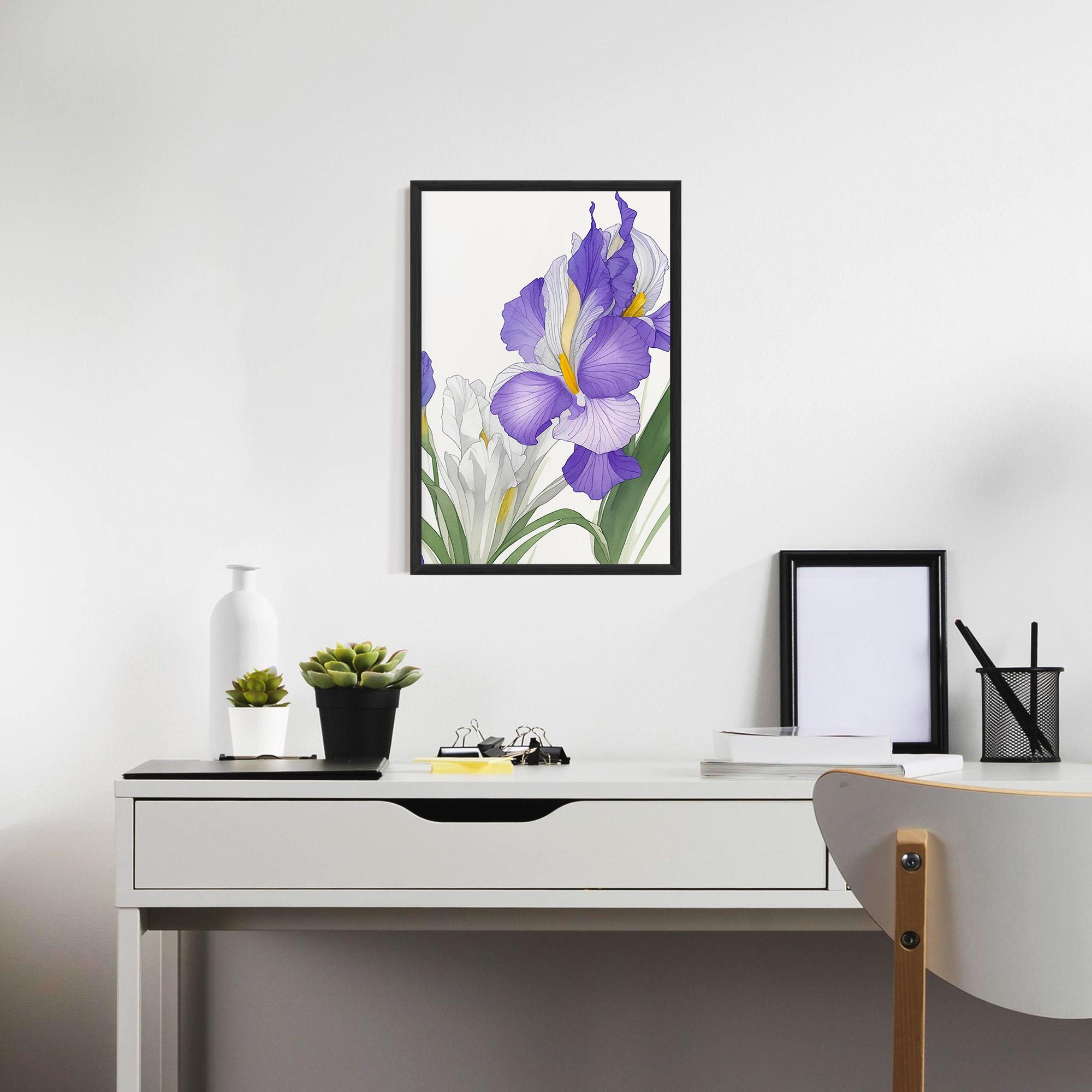 Plakat w Ramie Irirs Hand Drawn mockup 7