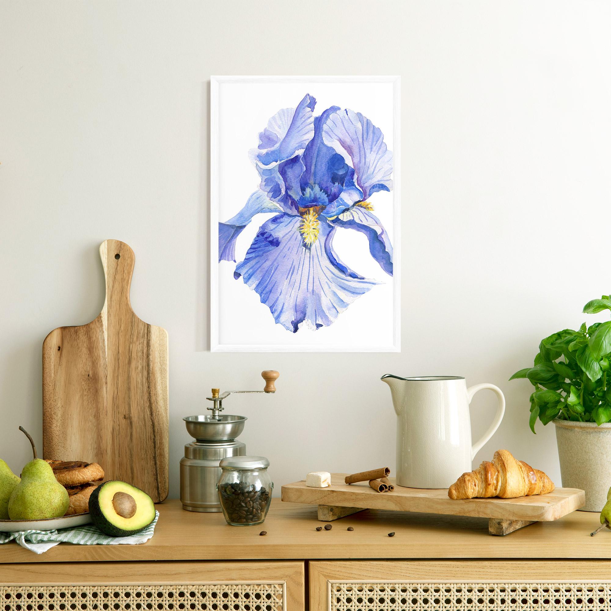 Plakat w Ramie Purple Iris On White mockup 8