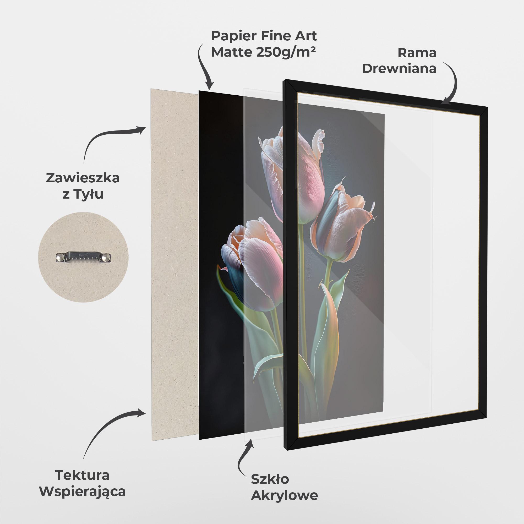 Plakat w Ramie Light Purple Tulips mockup 1