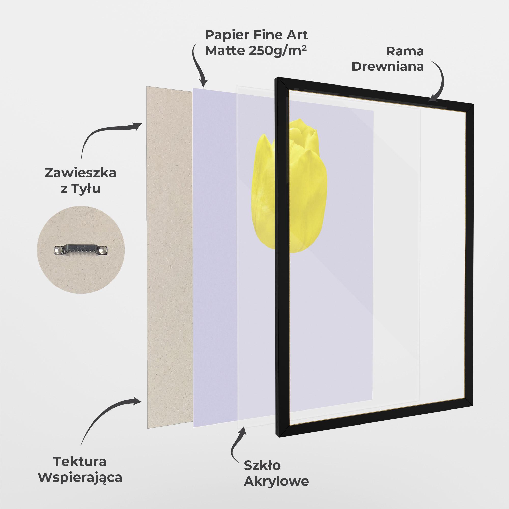 Plakat w Ramie One Yellow Tulip mockup 1