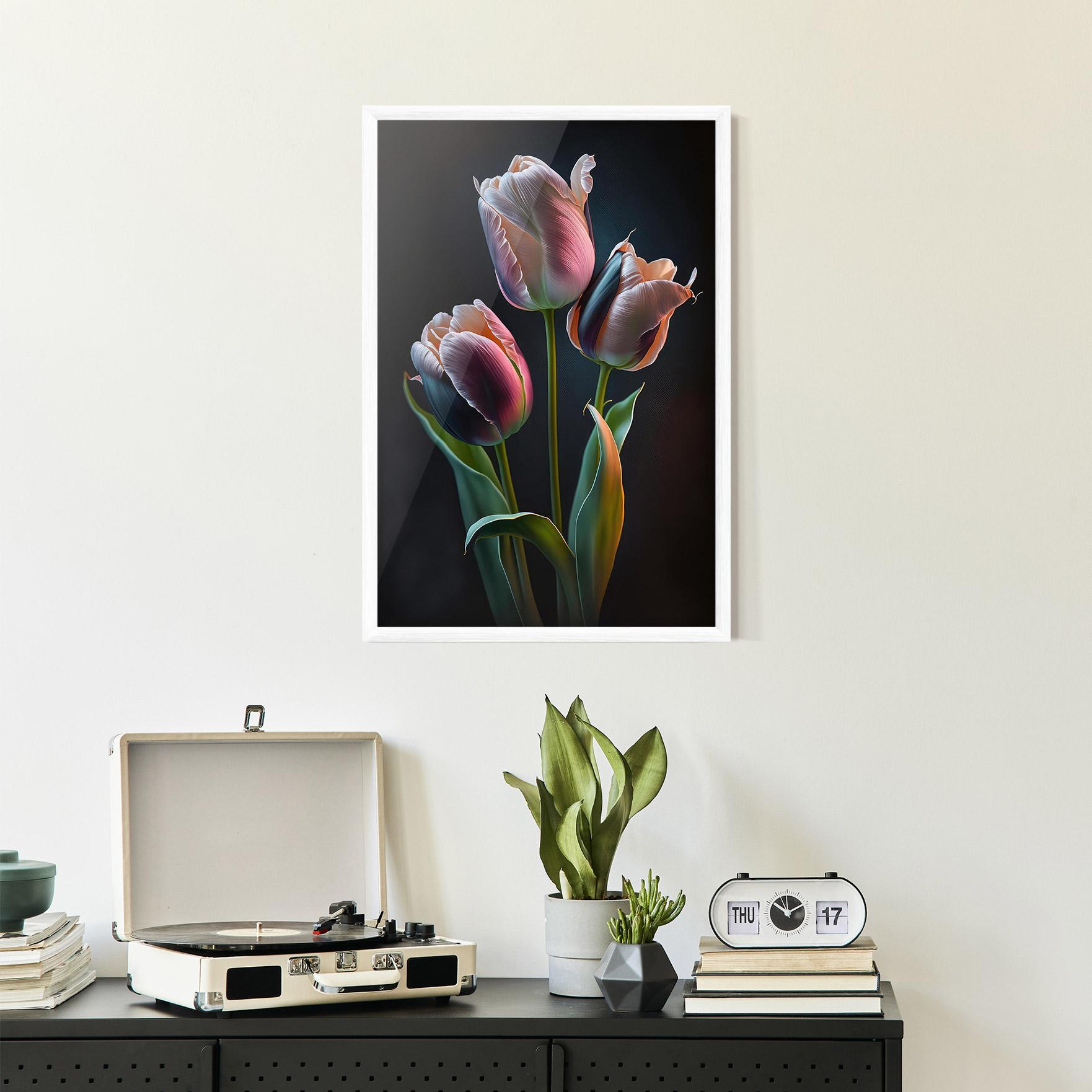 Plakat w Ramie Light Purple Tulips mockup 2
