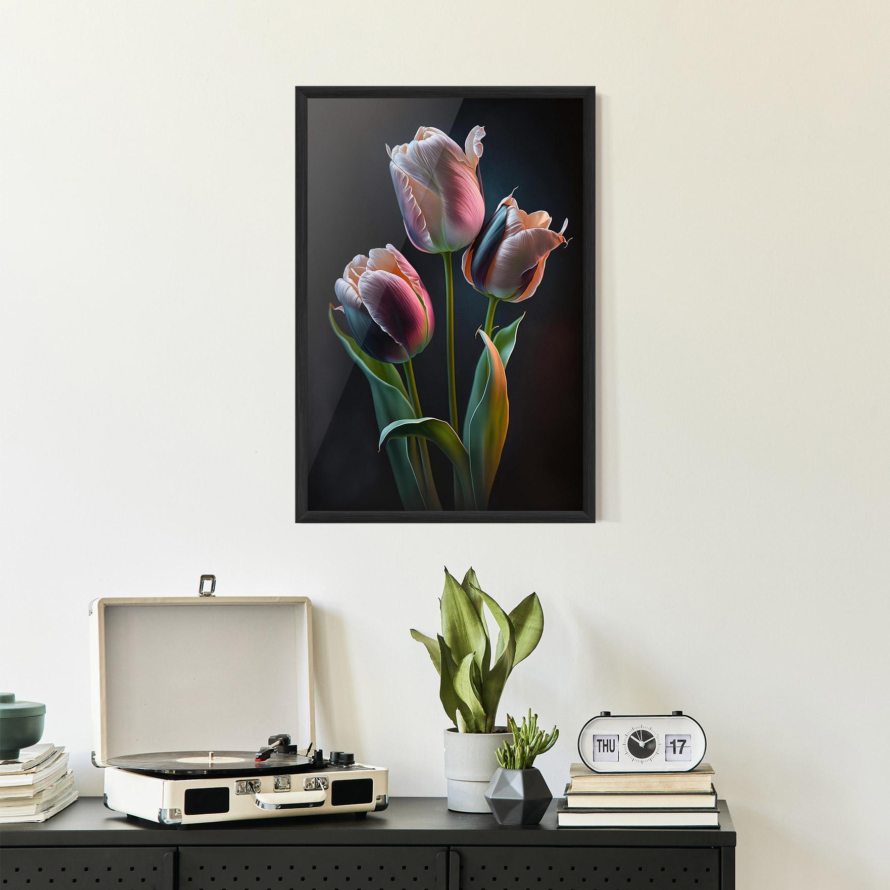 Plakat w Ramie Light Purple Tulips mockup 2