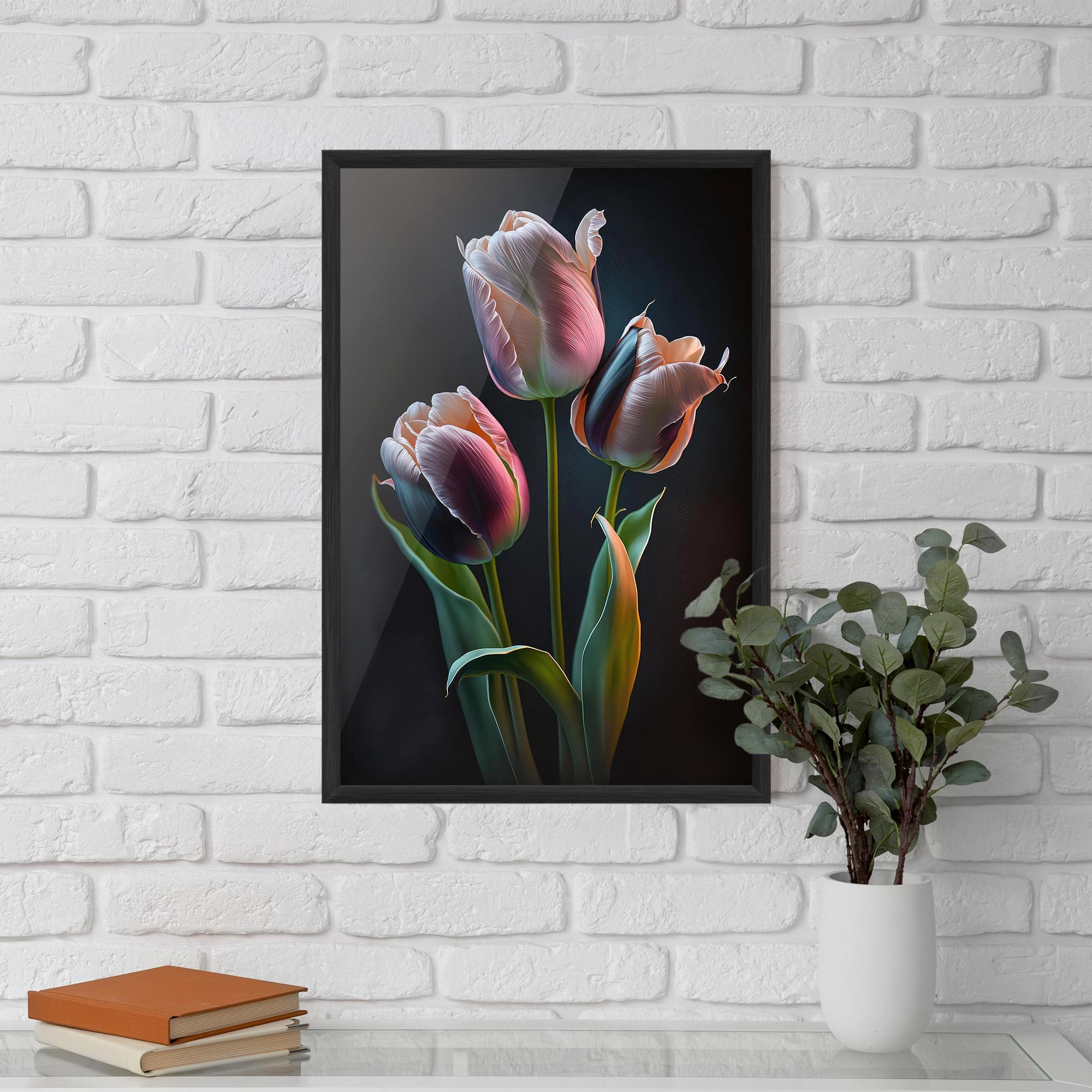 Plakat w Ramie Light Purple Tulips mockup 5