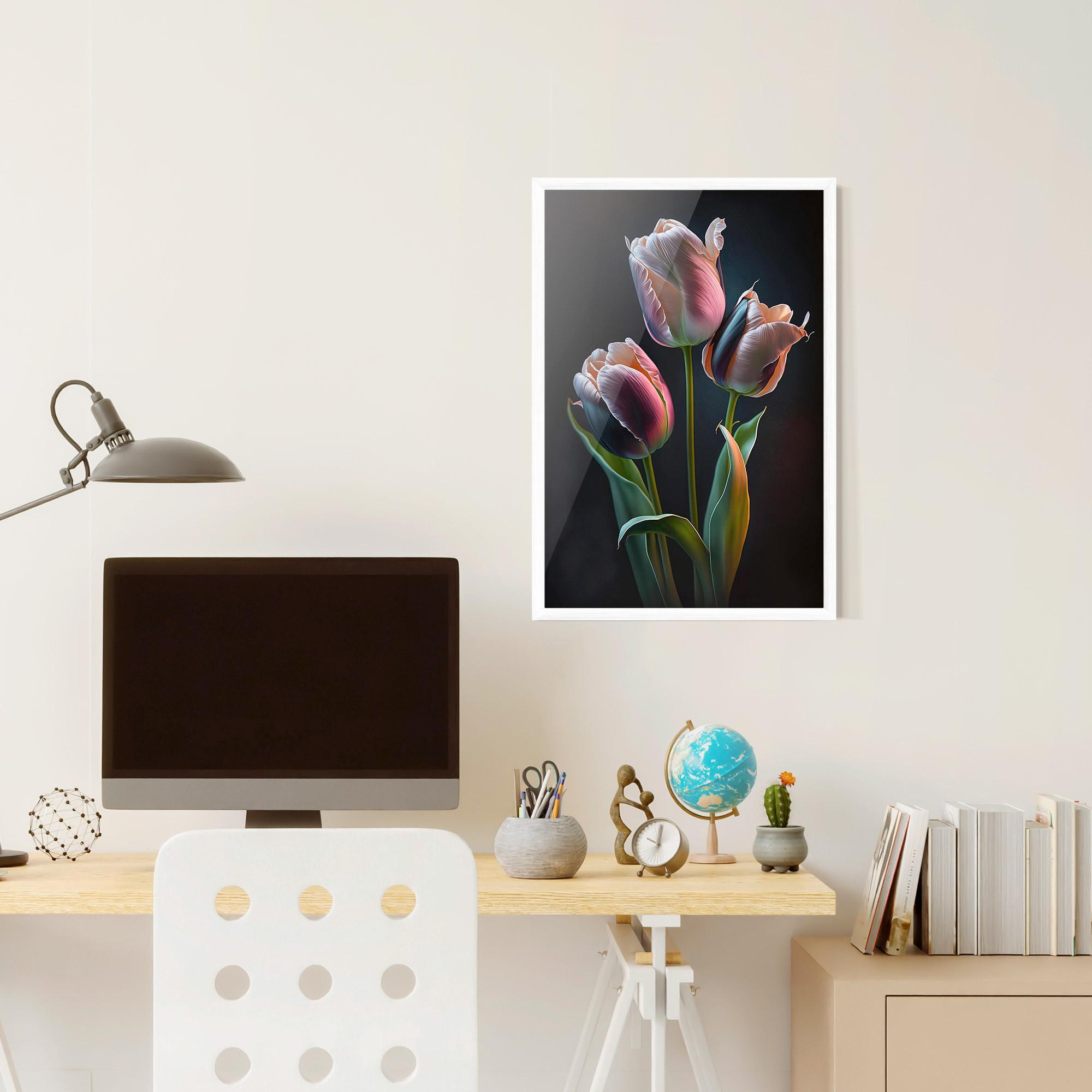 Plakat w Ramie Light Purple Tulips mockup 6
