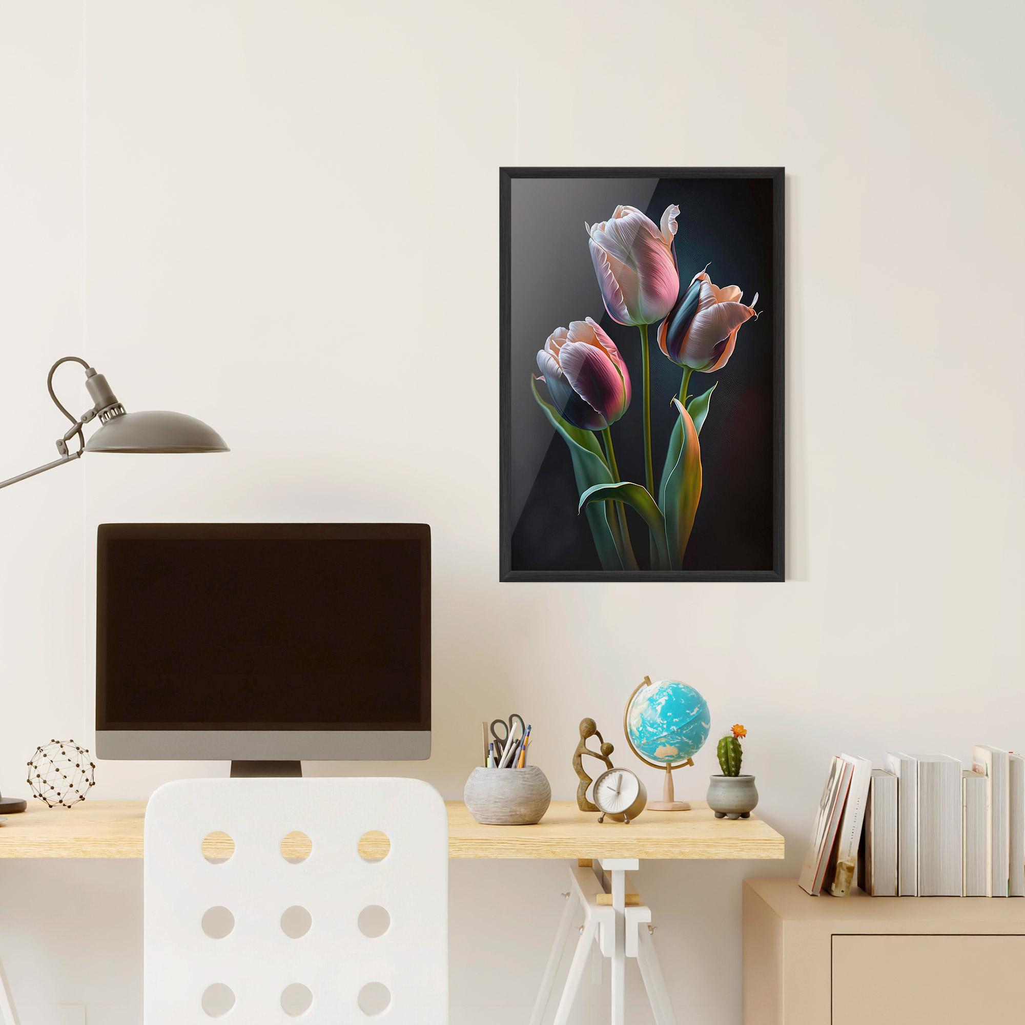 Plakat w Ramie Light Purple Tulips mockup 6