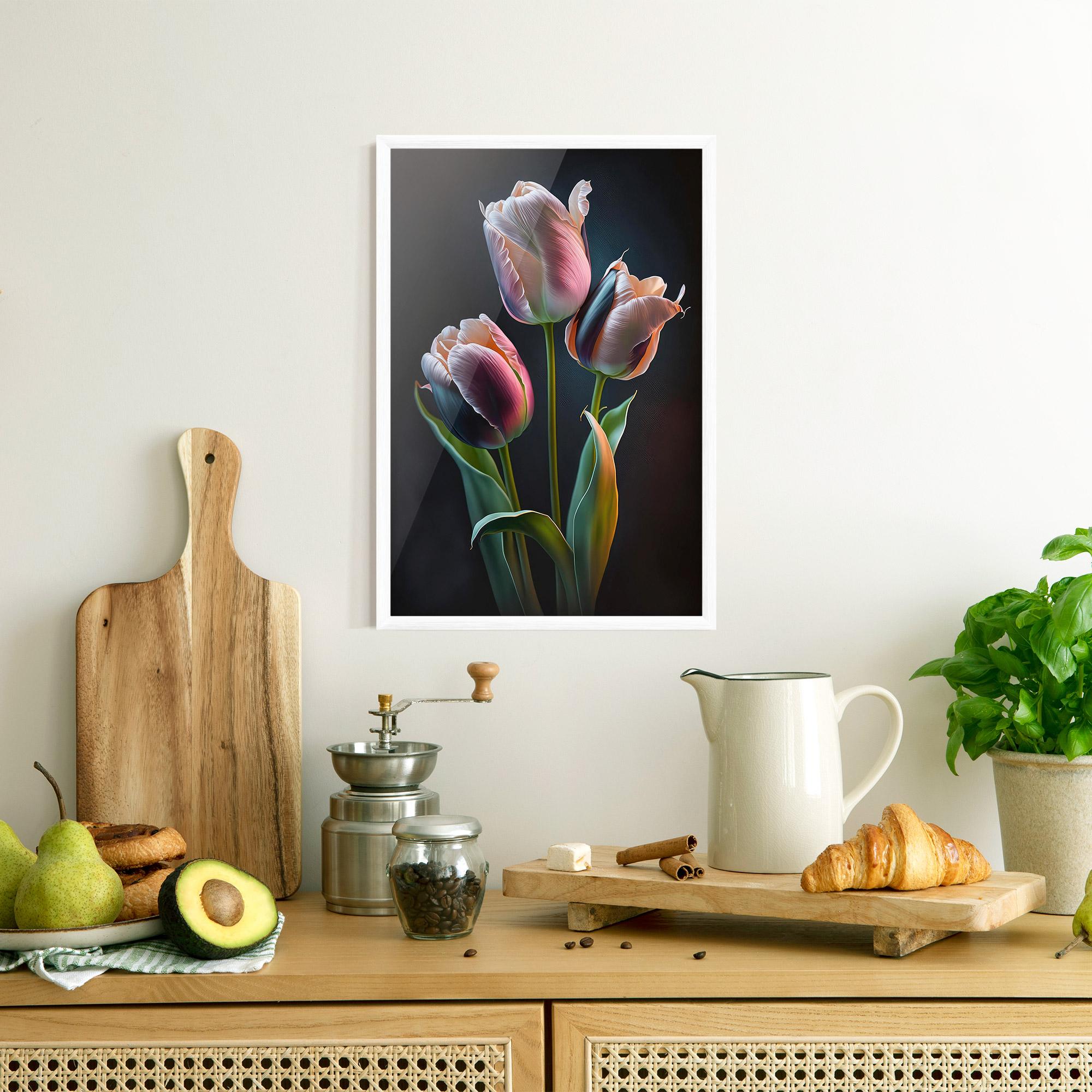 Plakat w Ramie Light Purple Tulips mockup 8