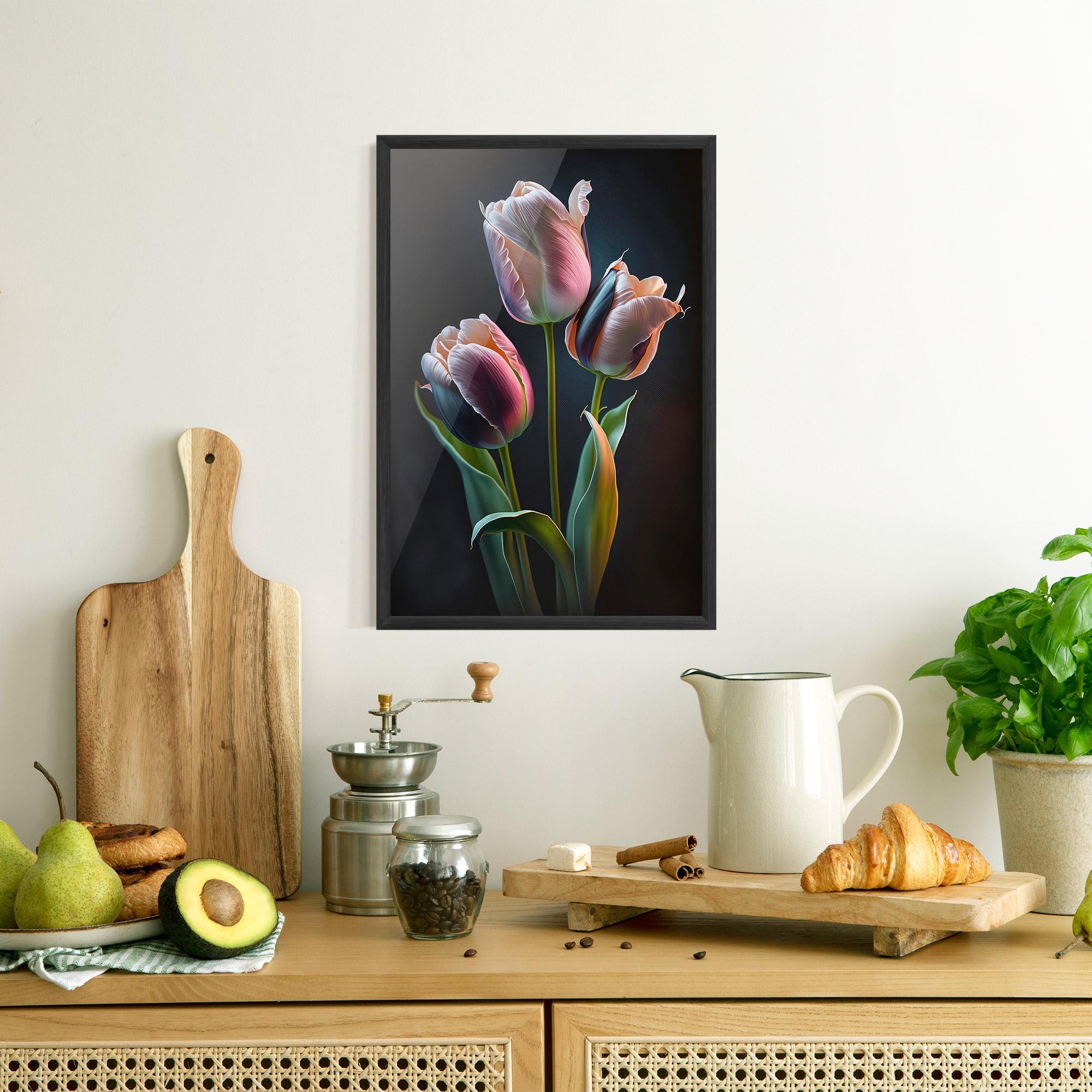 Plakat w Ramie Light Purple Tulips mockup 8