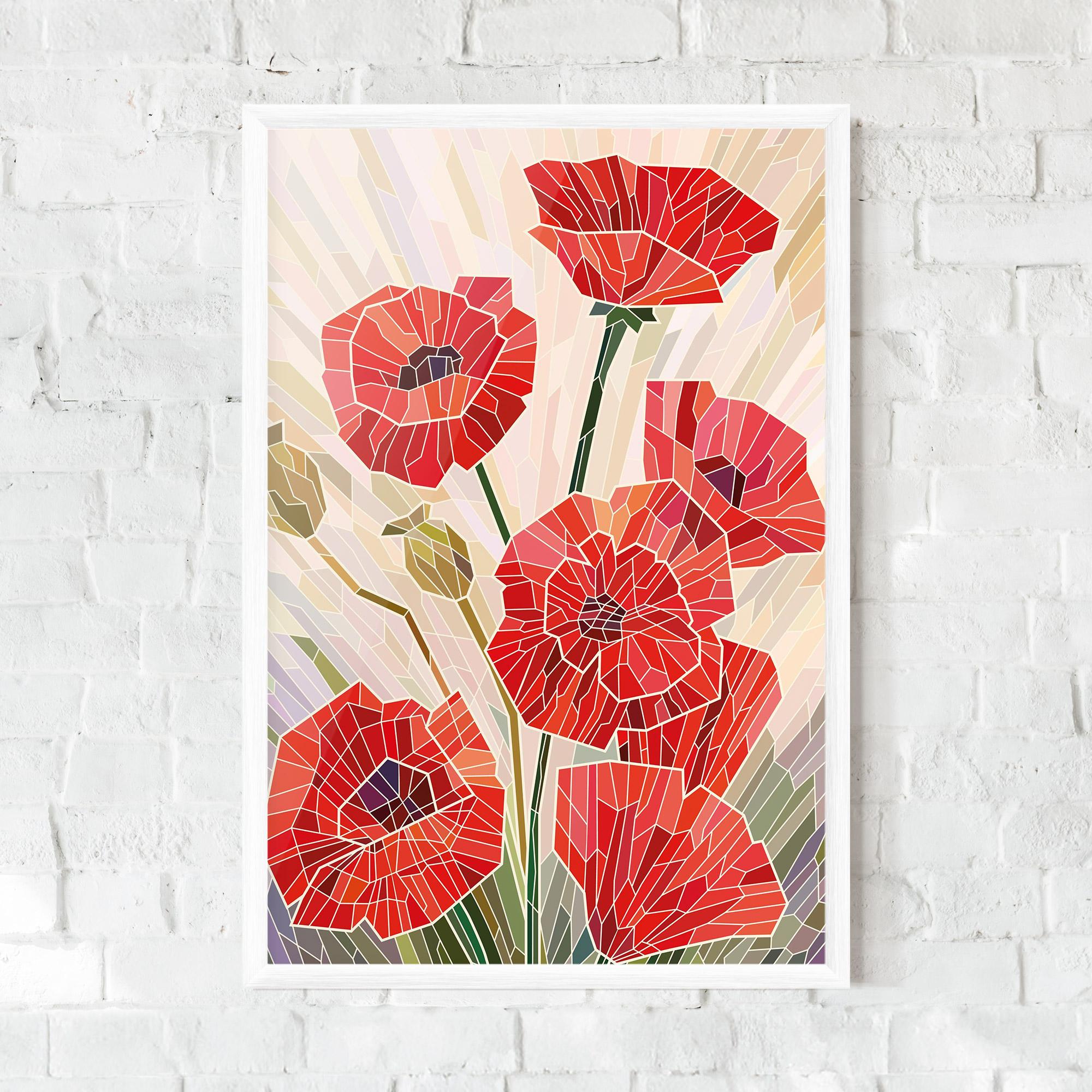 Plakat w Ramie Poppy Glass mockup 0