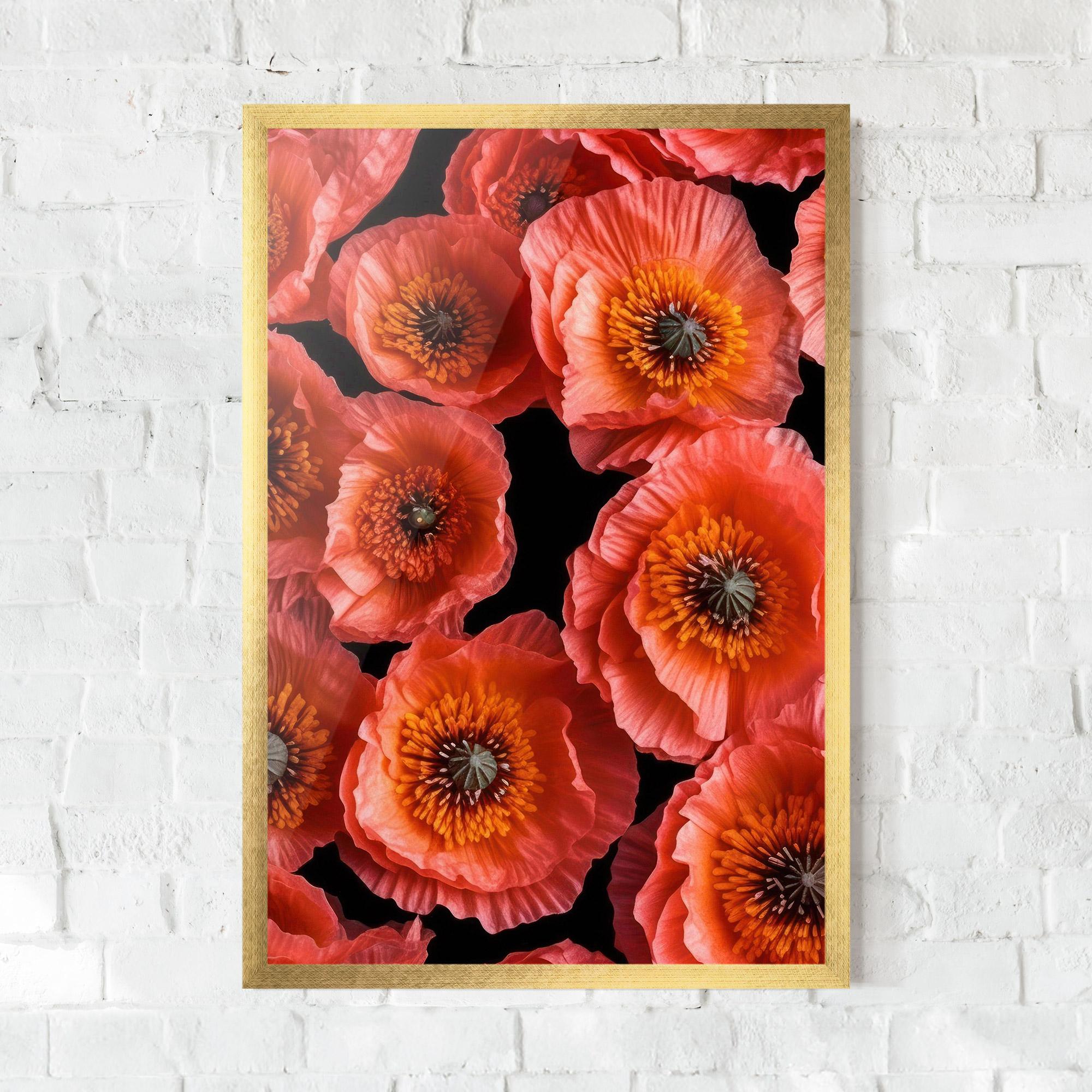 Plakat w Ramie Light Red Poppies mockup 0
