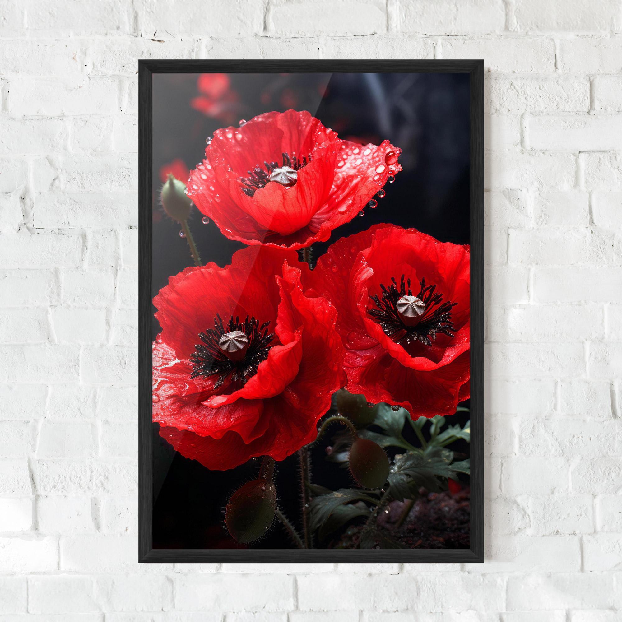 Plakat w Ramie Red Poppy mockup 0